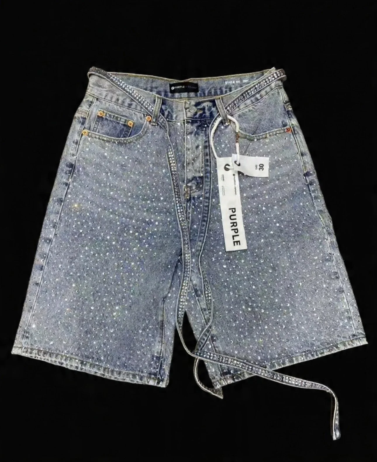 P*rple Rhinestone Jorts