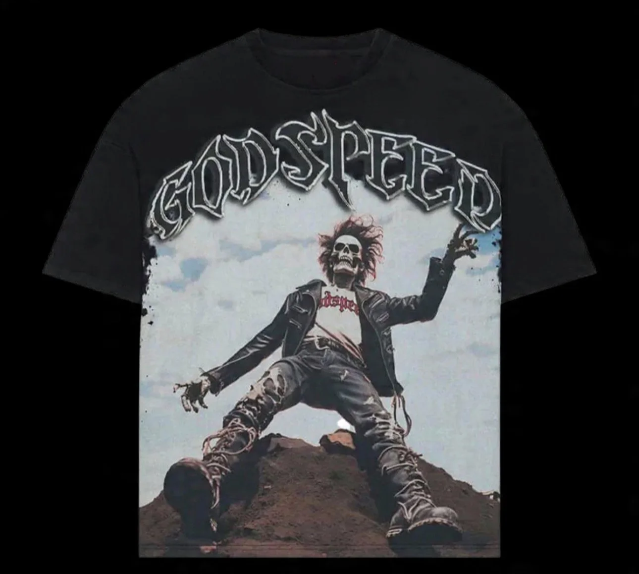 Godspeed Rocker Washed Tee "Black" (ON HAND) (SIZE L)