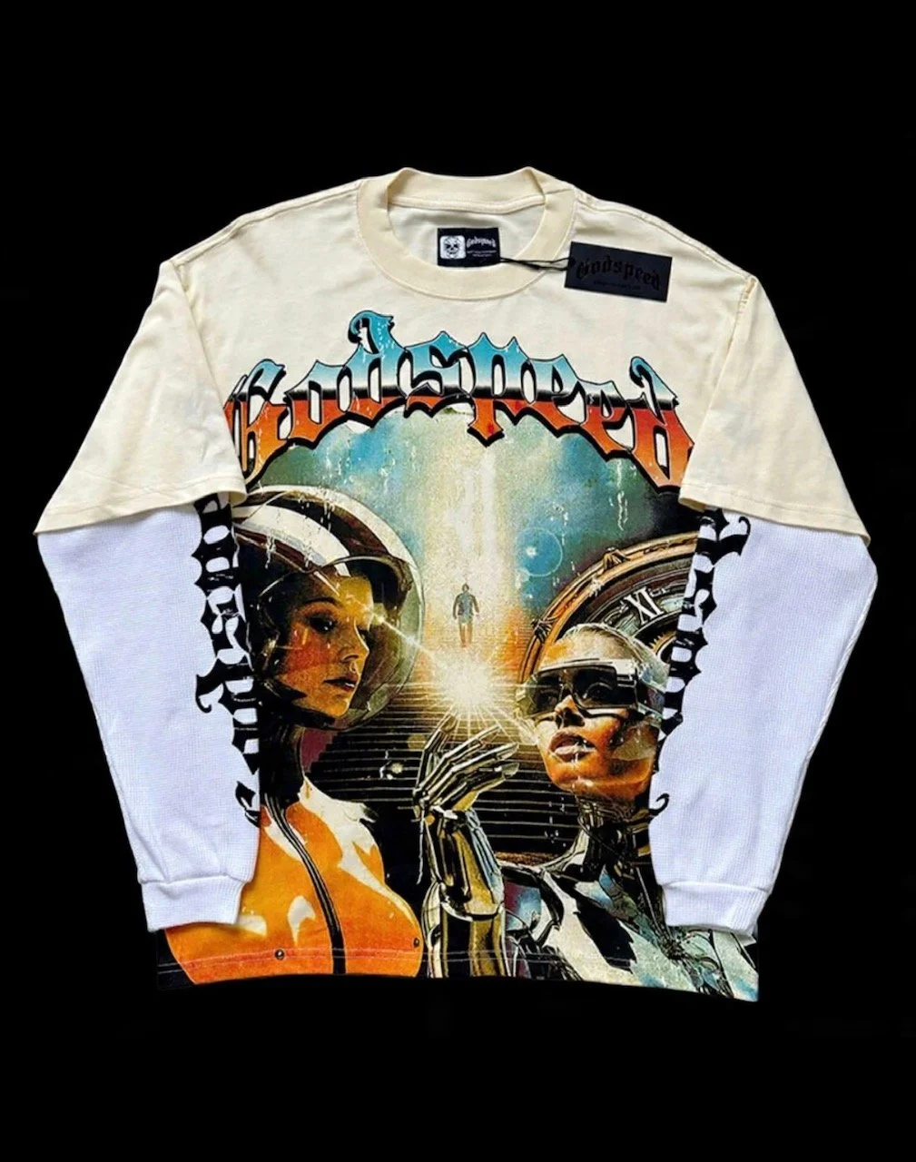 G*dspeed Chosen One Layered Long Sleeve T-Shirt 'Bone'