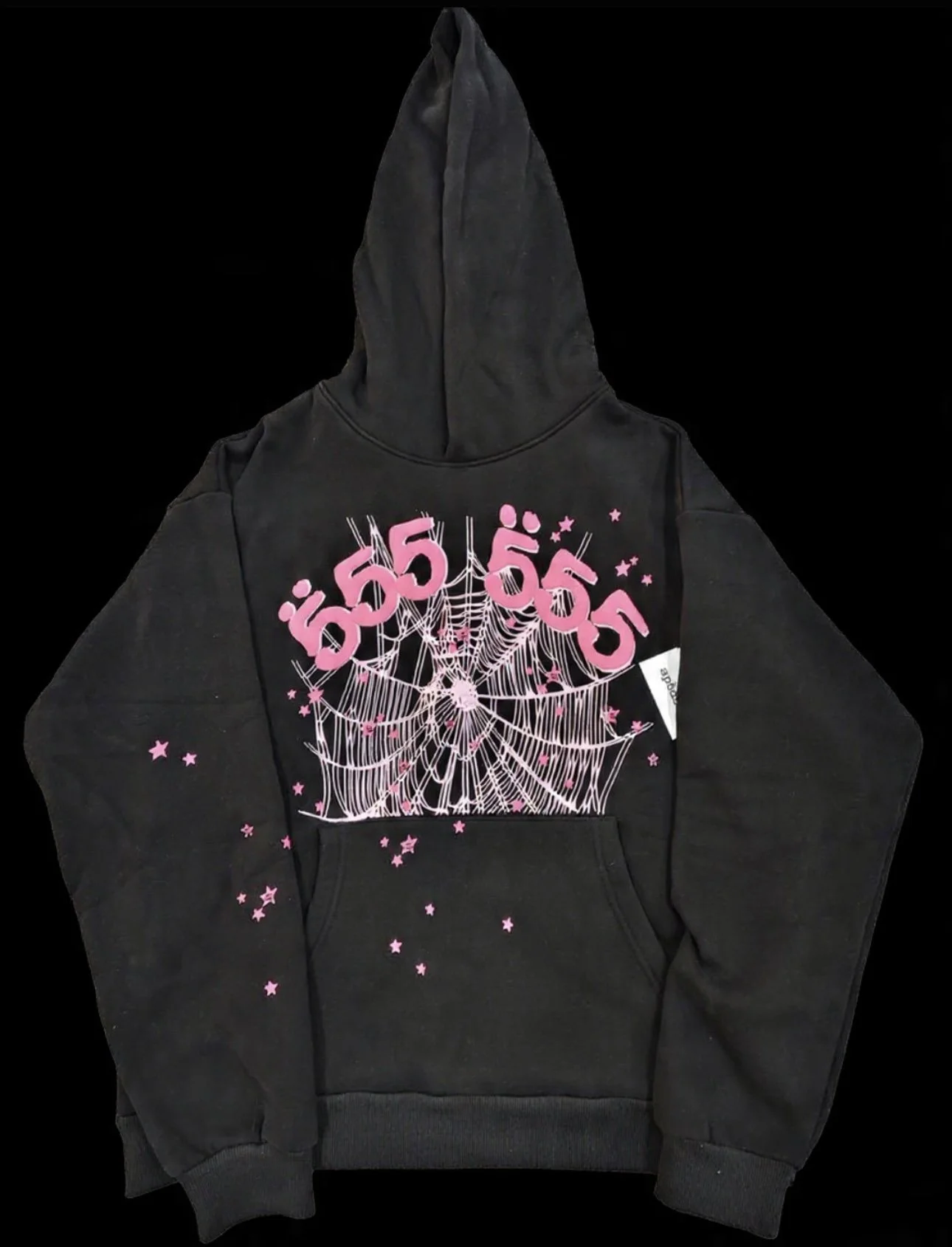 Sp*der Angel Number 555 Hoodie 'Black'