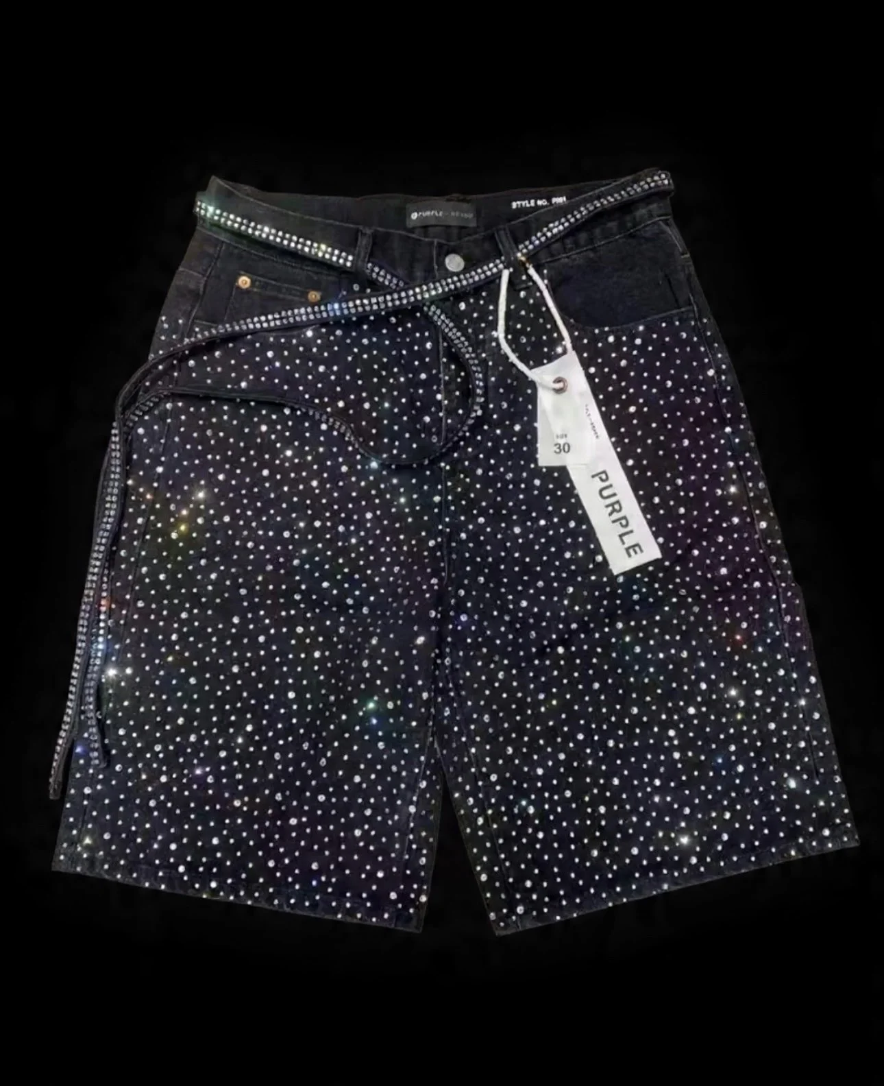 P*rple Rhinestone Jorts