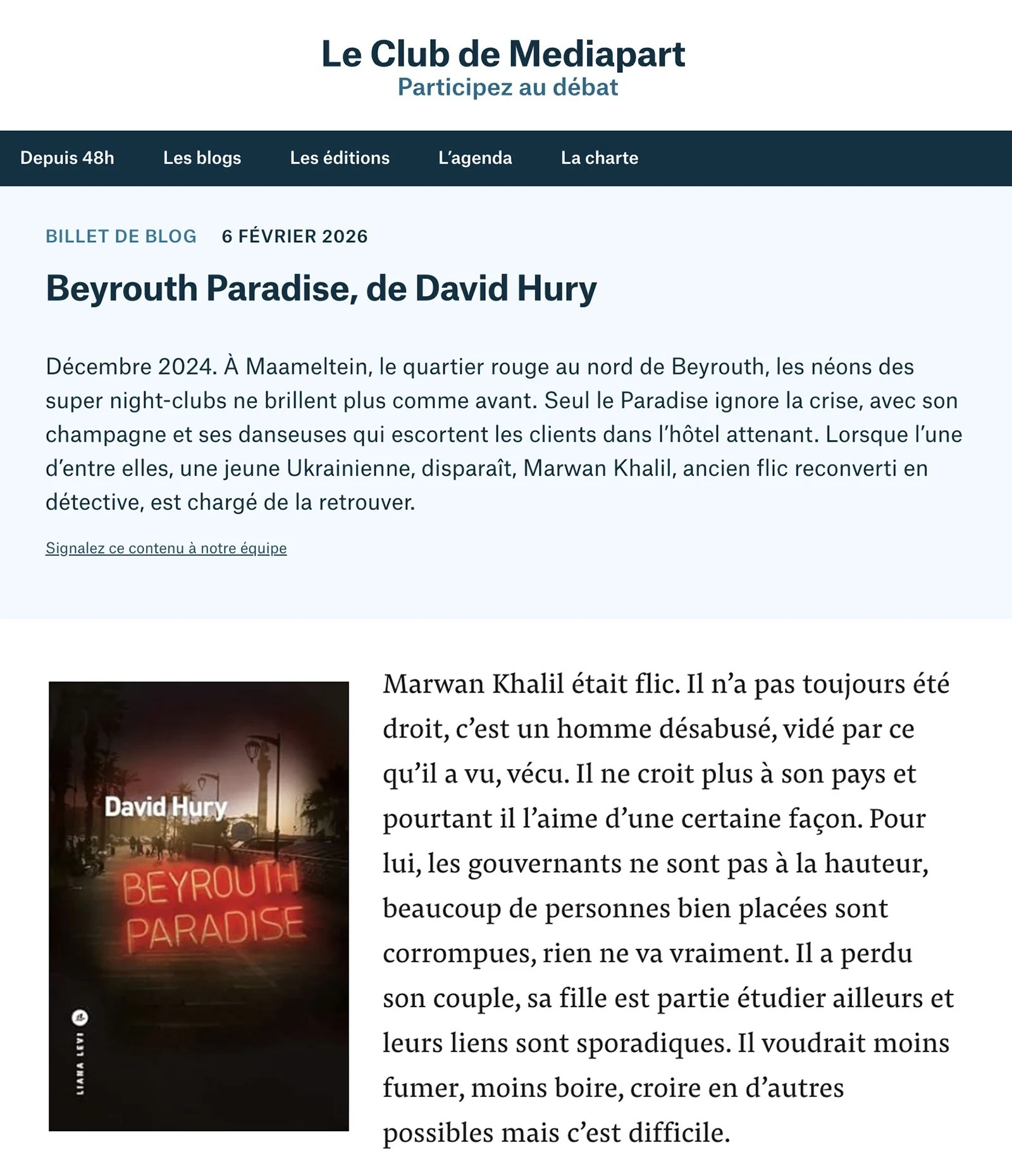 Beyrouth Paradise (Club Mediapart)