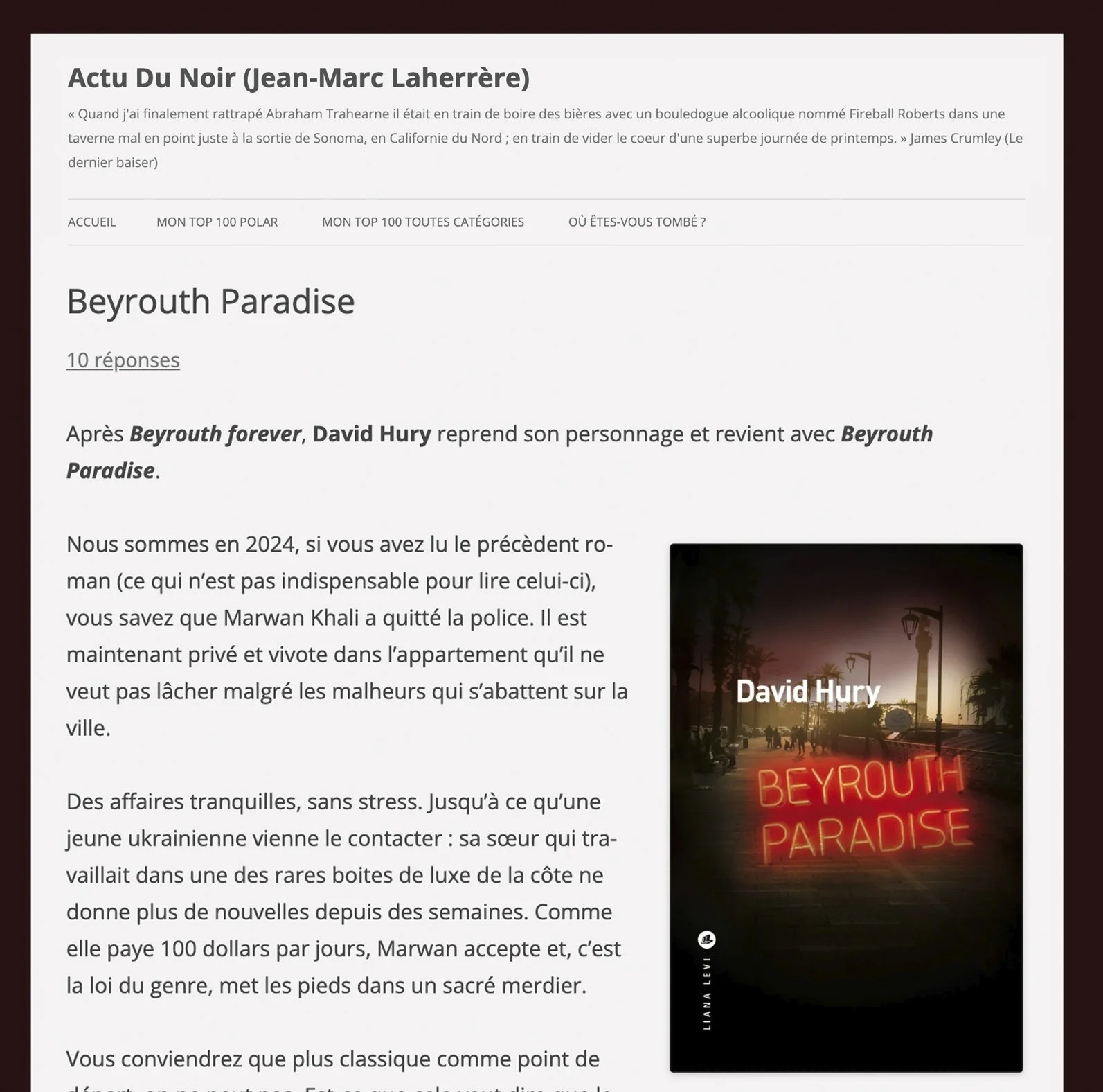 Beyrouth Paradise (Actu du Noir)