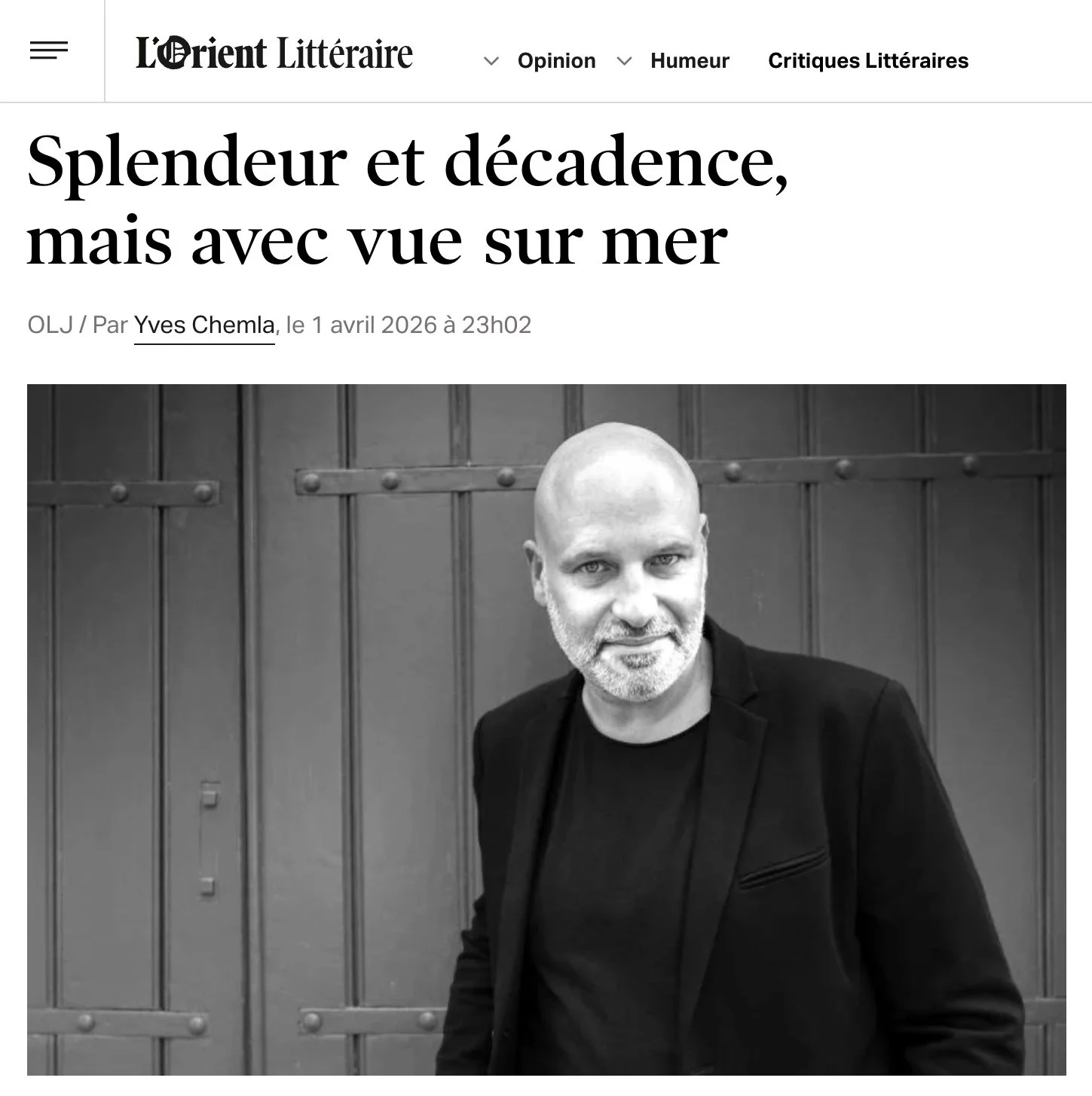 Beyrouth Paradise (L’Orient Littéraire)