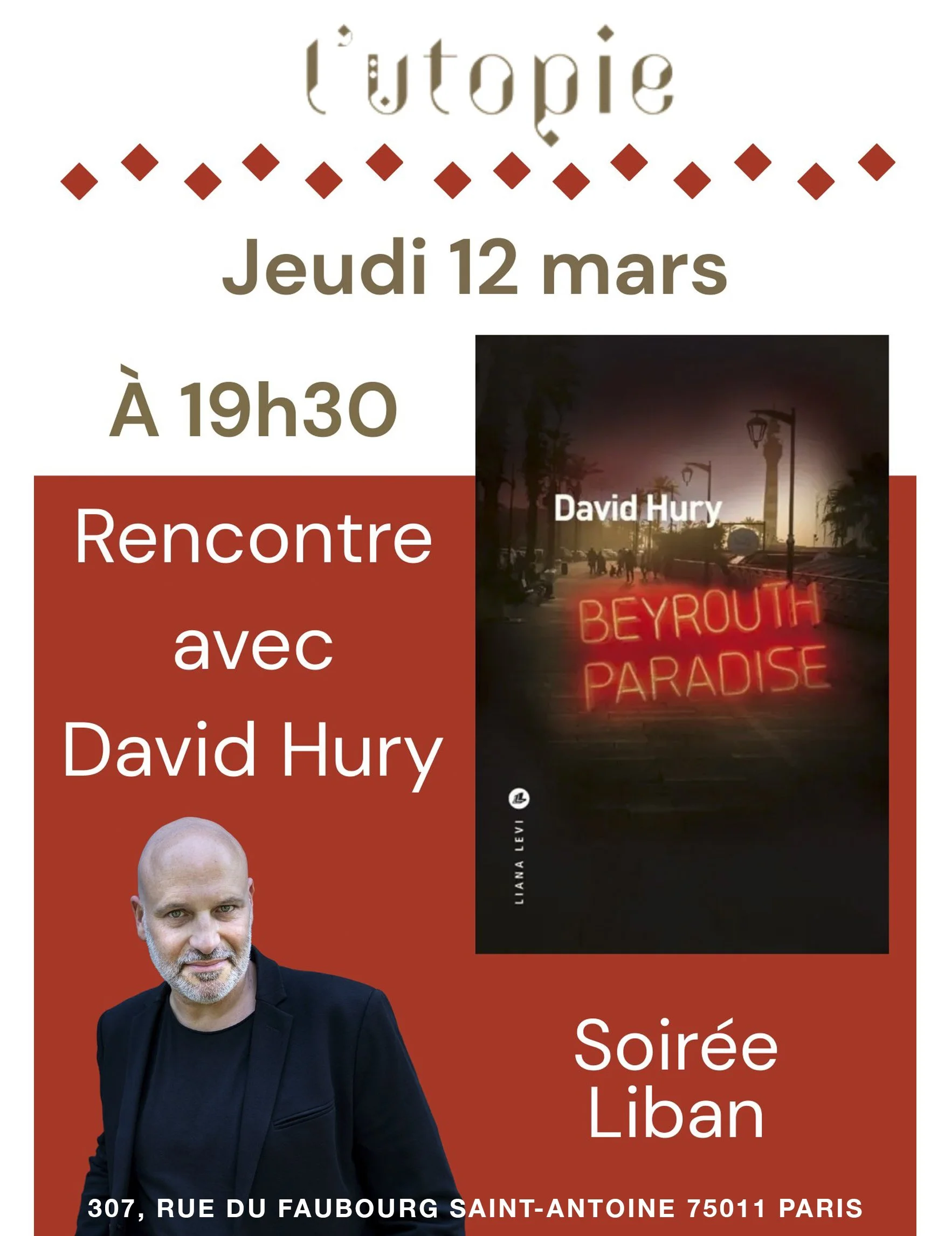 Beyrouth Paradise, rencontre à Paris (12 mars)