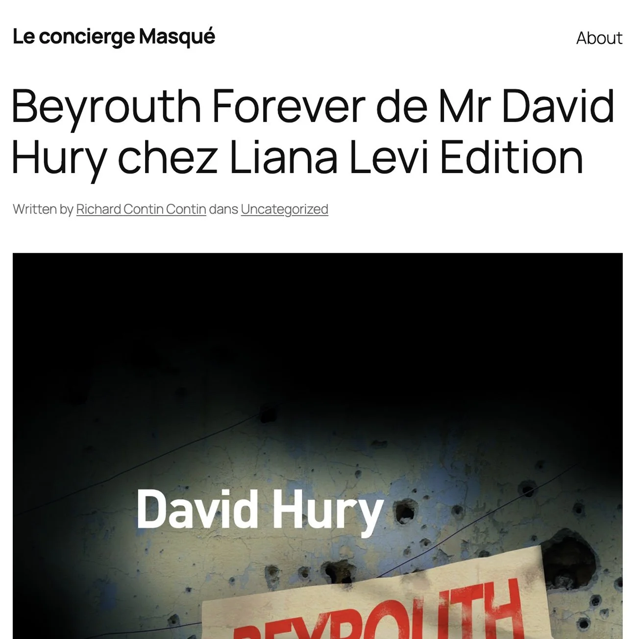 Beyrouth Forever (Le Concierge Masqué)