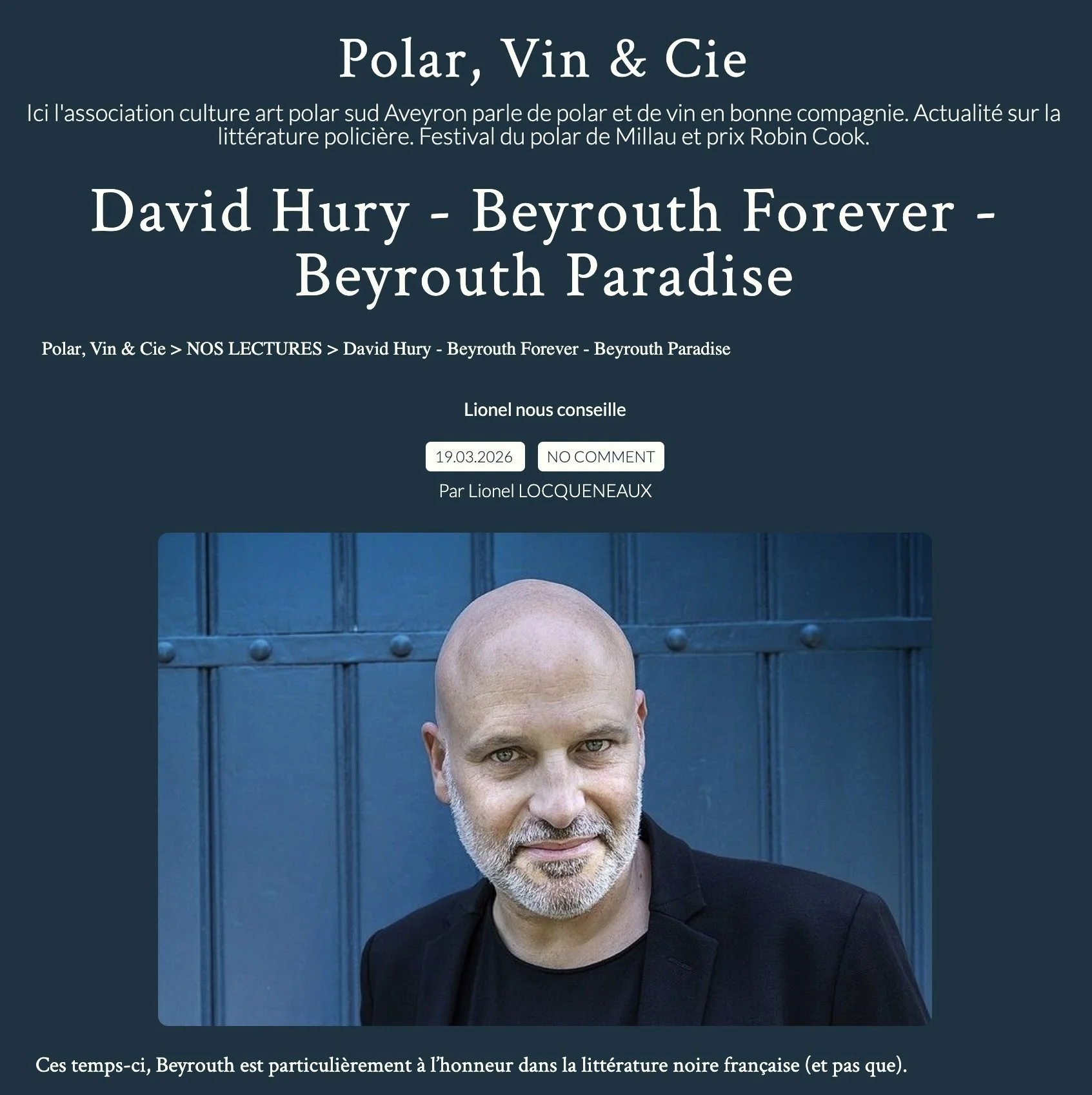 Beyrouth Paradise (Polar, Vin &amp; Cie)