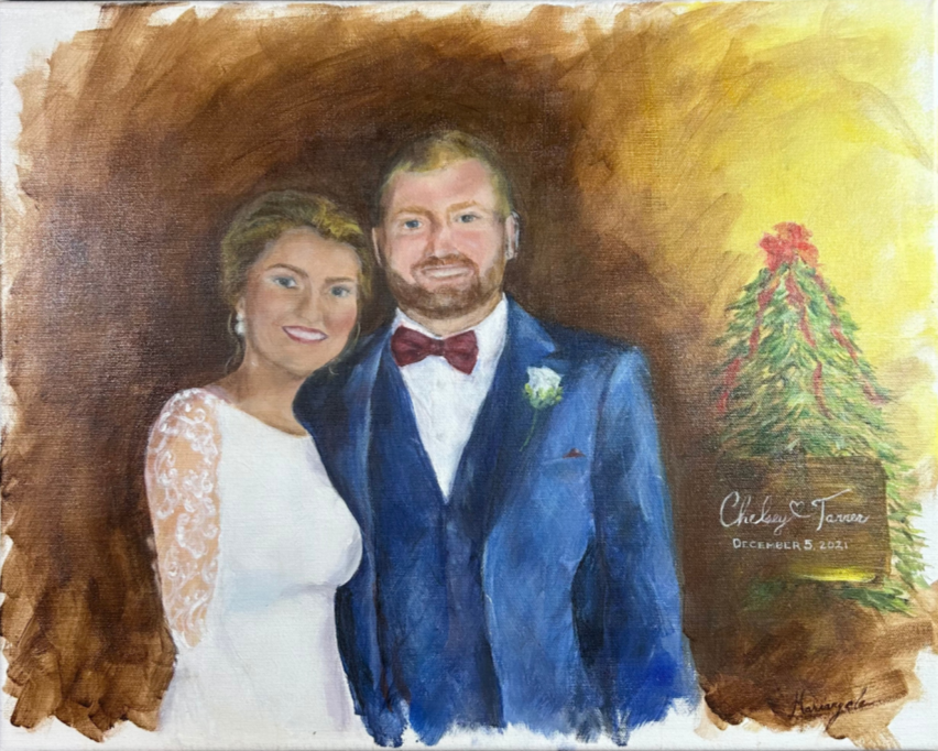 Chelsey & Tanner, 20 x 24" acrylic on canvas