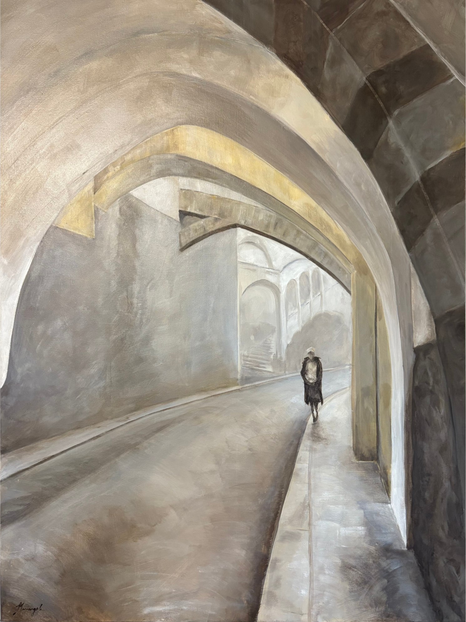 Arches of Passau, 30 x 40 acrylic on canvas