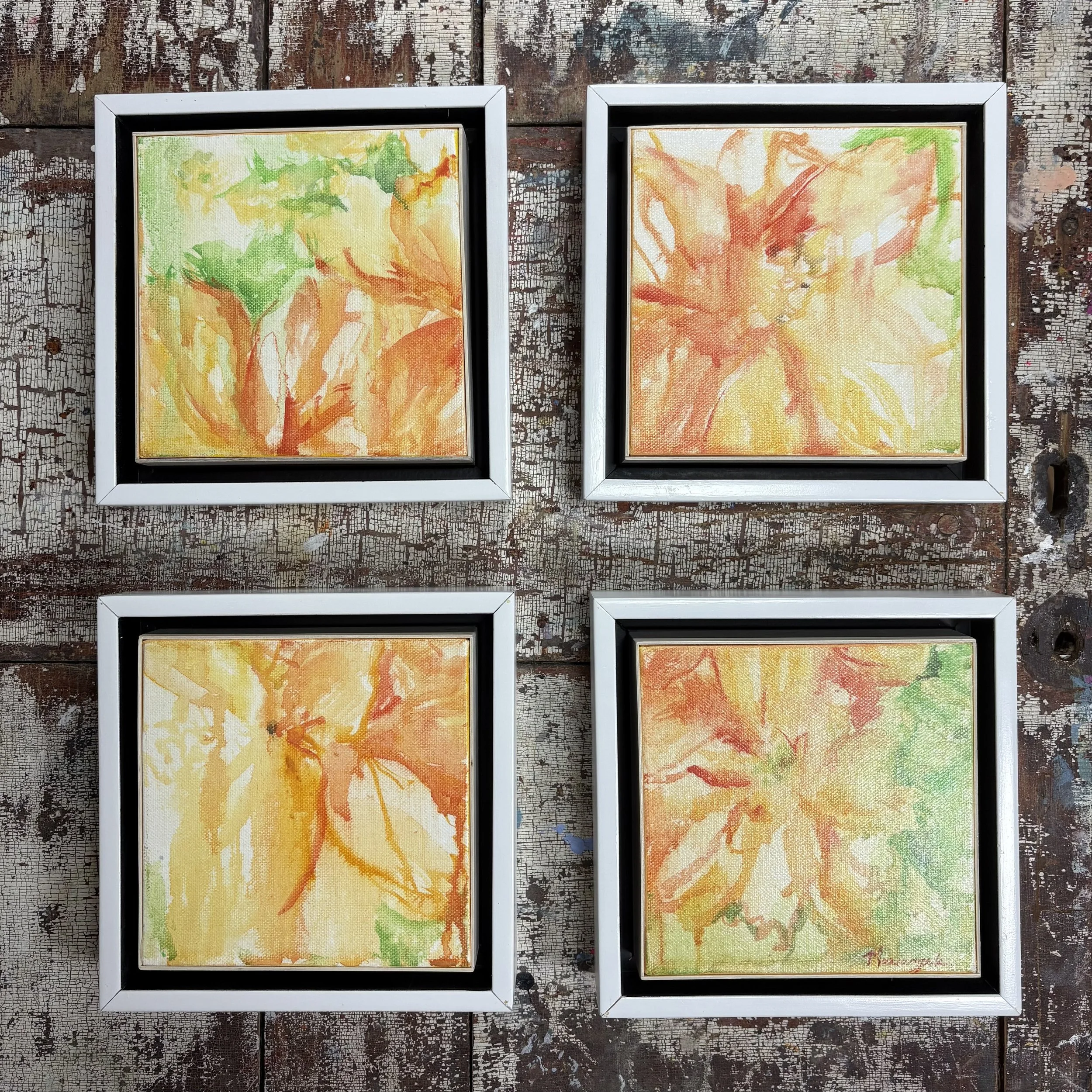 Orange Abstract Floral