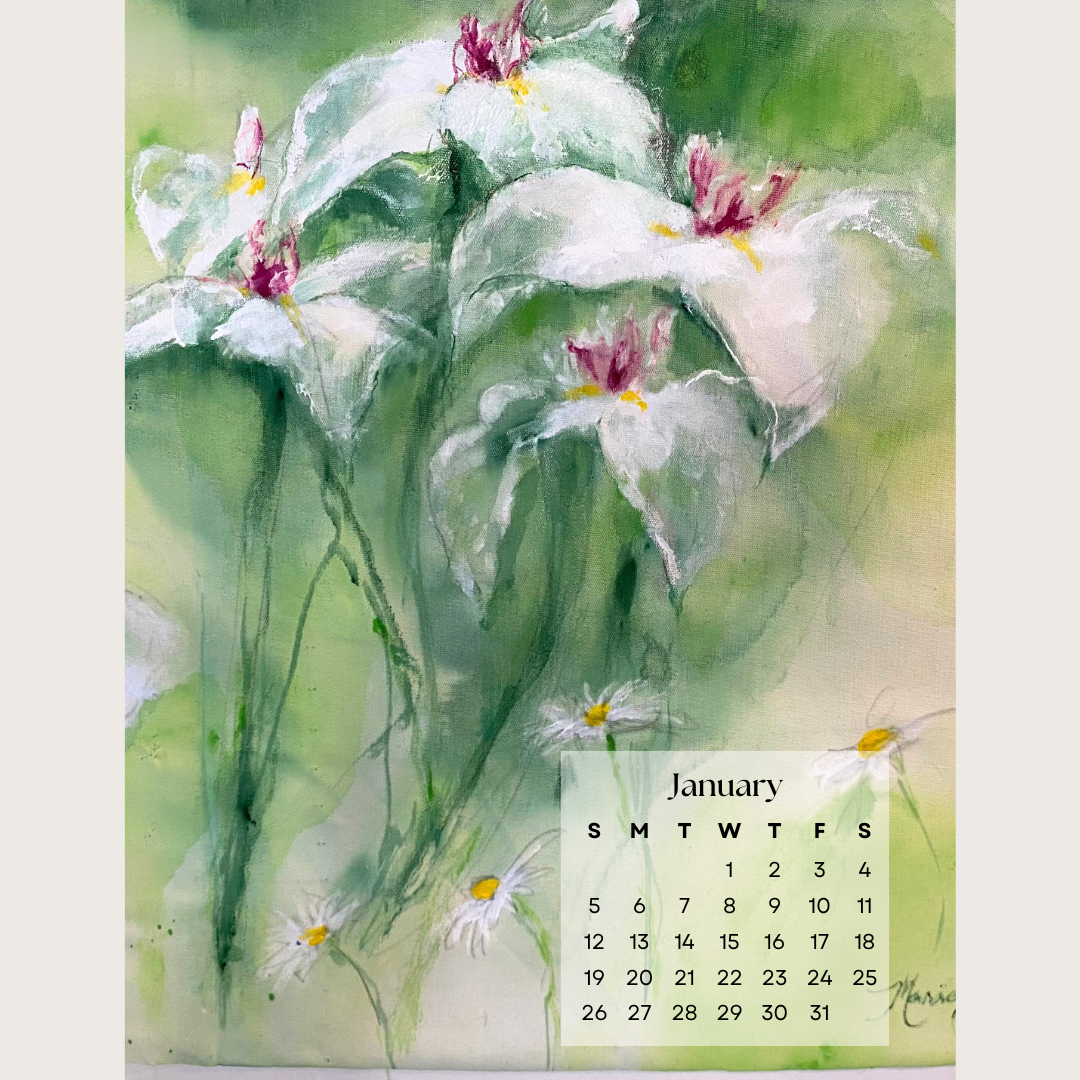 Colorful 2025 calendar artwork