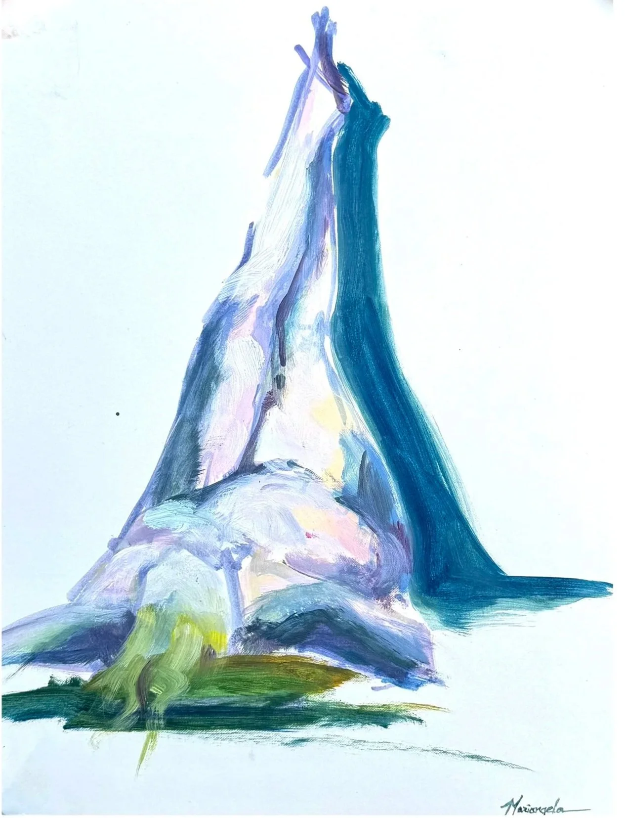 Reclining Figure with Blue Shadow