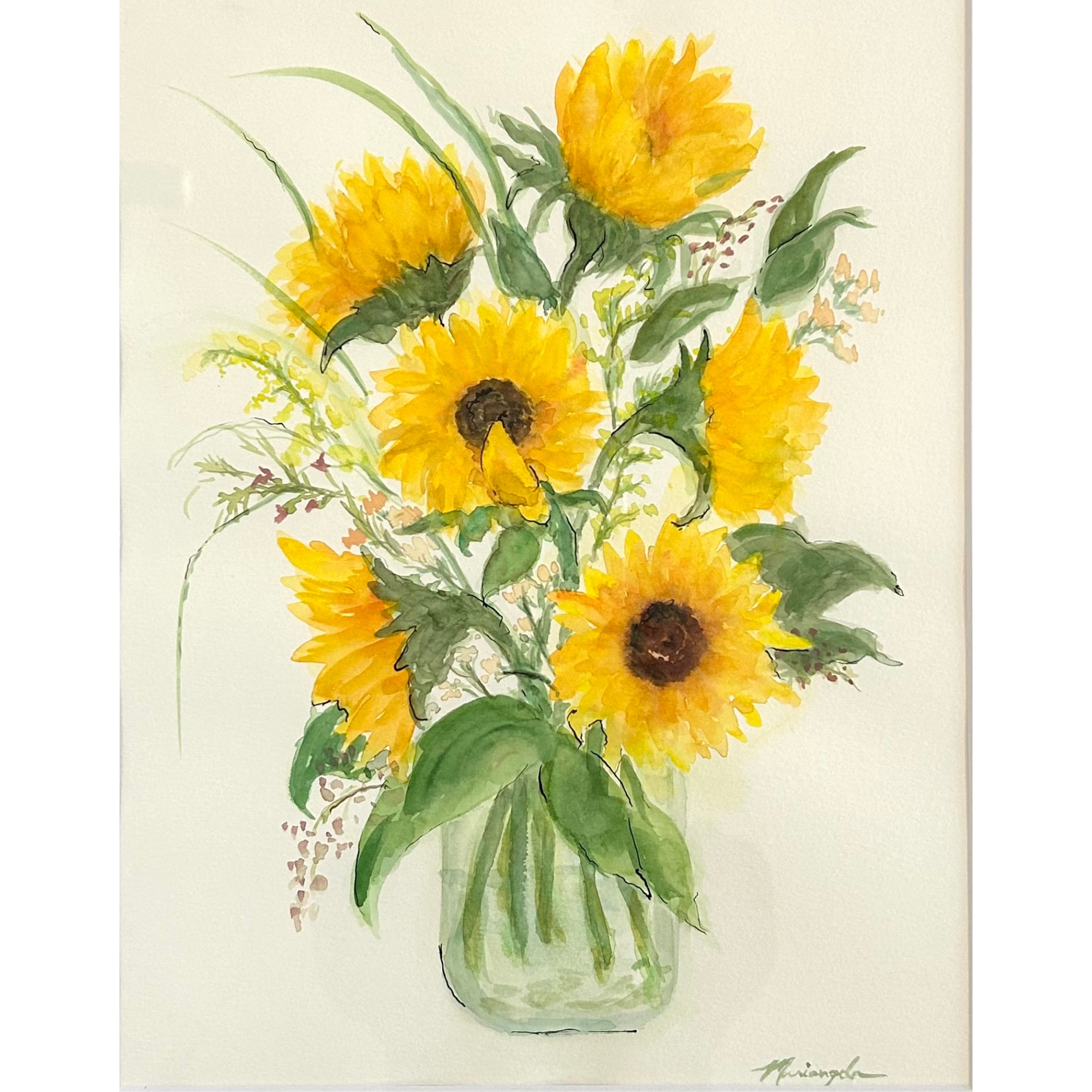 Sunflowers in a Mason Jar.png