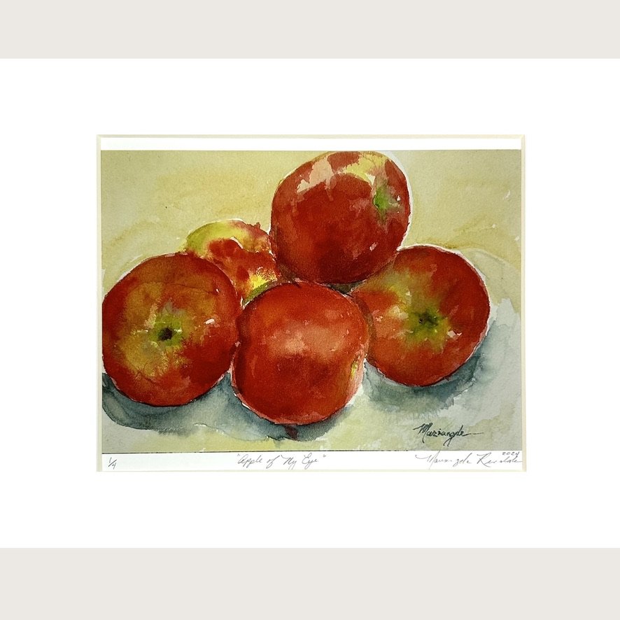 Red Apples Watercolor Painting