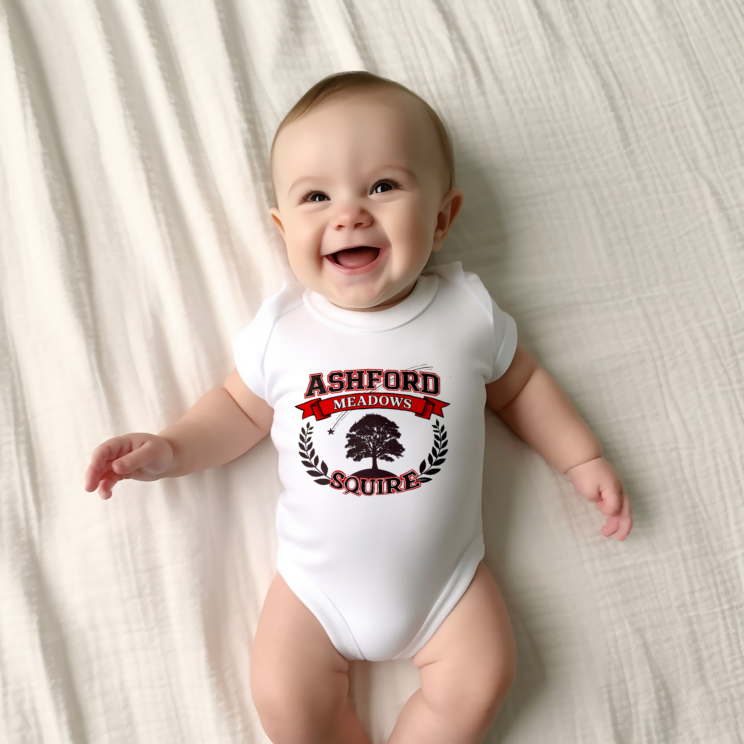 Medieval Knight Baby Outfit – Ashford Meadows Squire Bodysuit, Fantasy Infant Clothing, Unique Newborn Gift