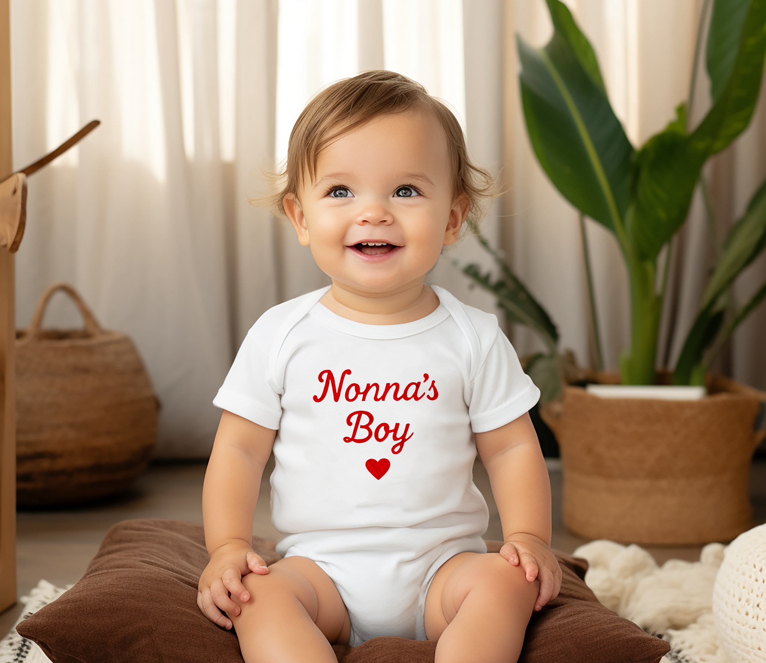 Nonna’s Boy or Girl Baby Bodysuit – Italian Grandma Infant Outfit, Baby Shower Gift, Soft Cotton