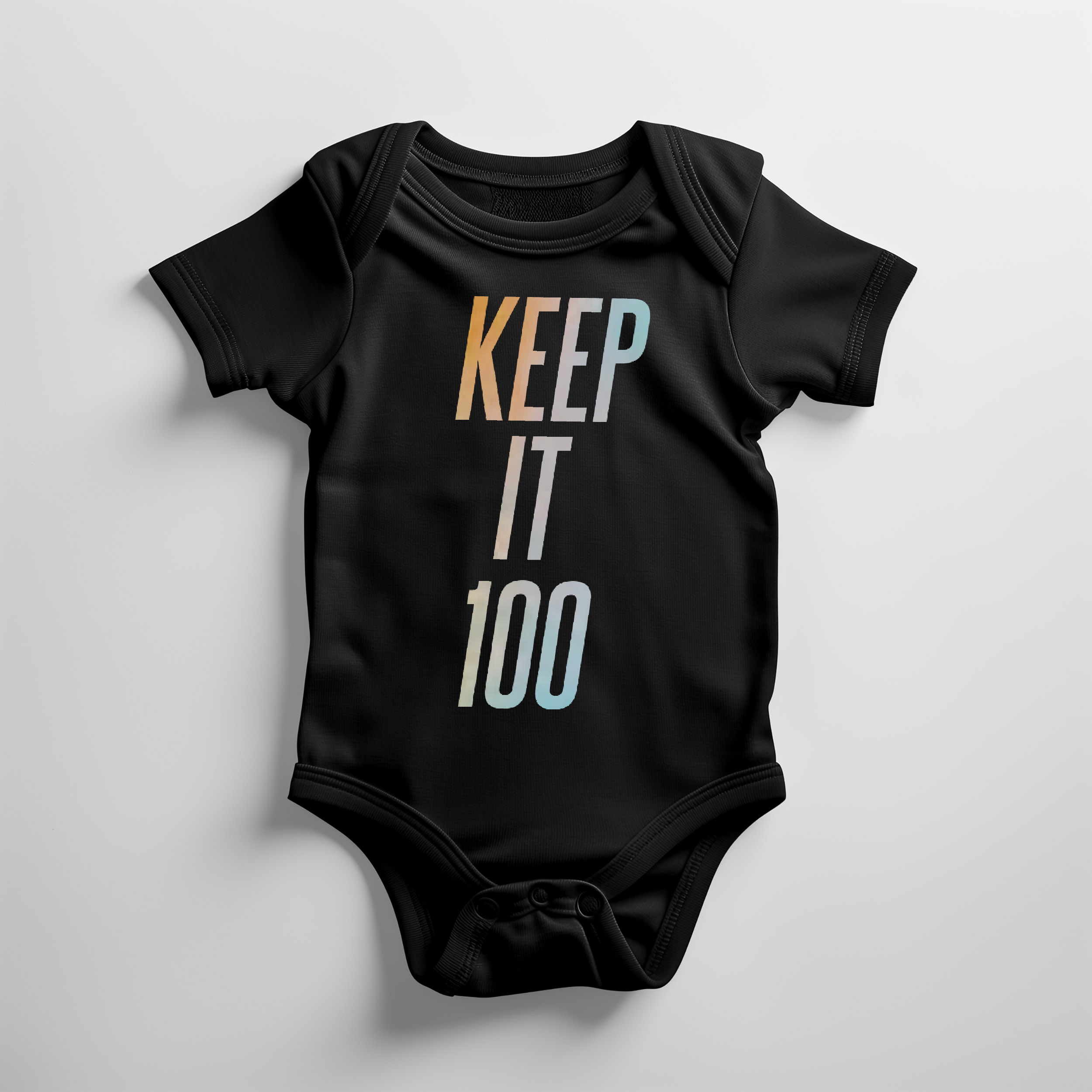 Keep It 100 Baby Outfit – Opal Graphic Baby Bodysuit, Soft Cotton Infant Clothing, Newborn Gift