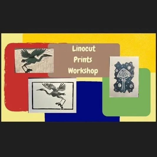 Linocut Prints Workshop at Laurel Arts, Somerset PA
