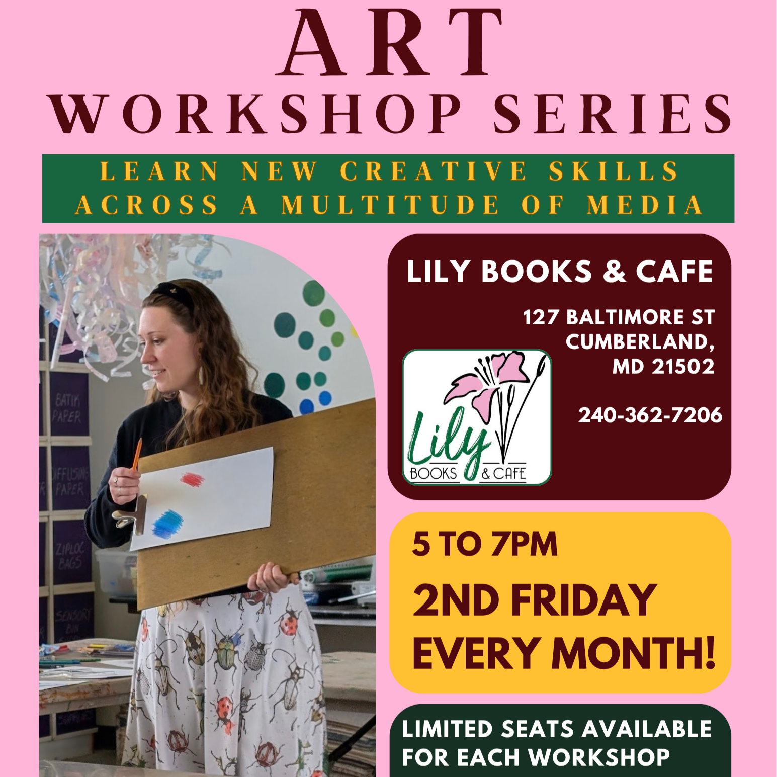 Monthly Art Workshop at Lily Books &amp; Cafe