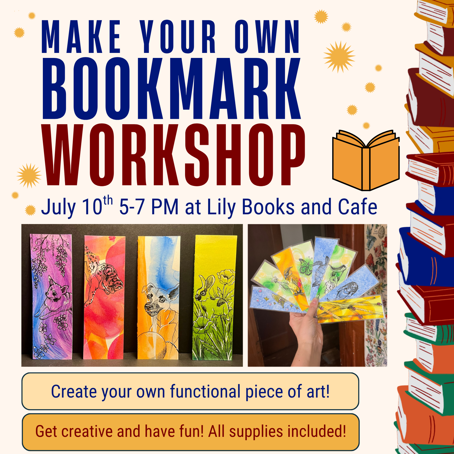 Bookmark Painting Workshop at Lily Books &amp; Cafe