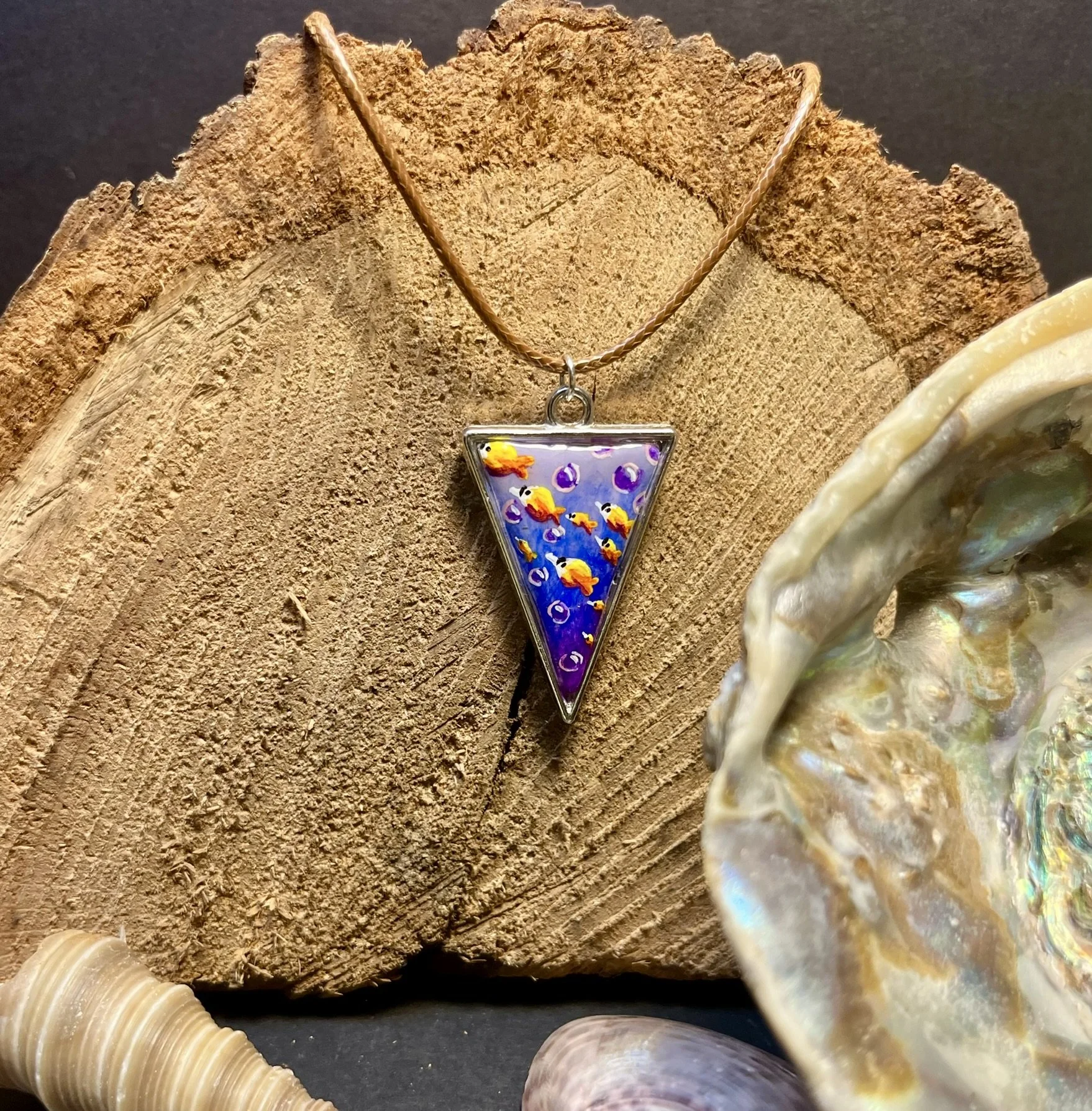 Hand-painted Foxface Rabbitfish Pendant