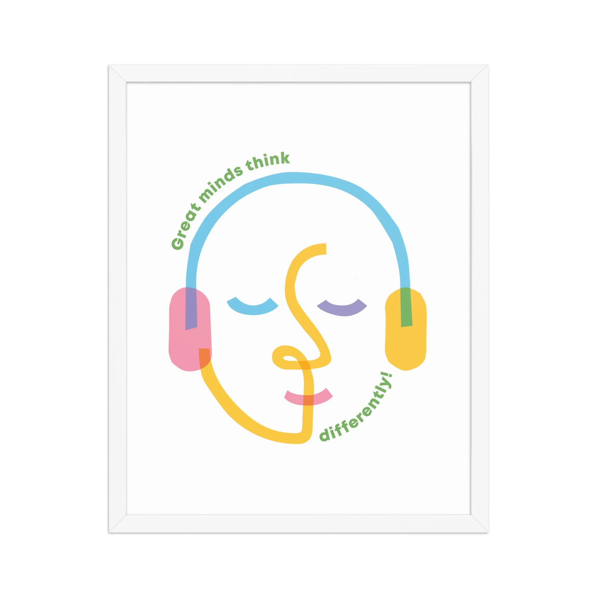 think differently framed art print