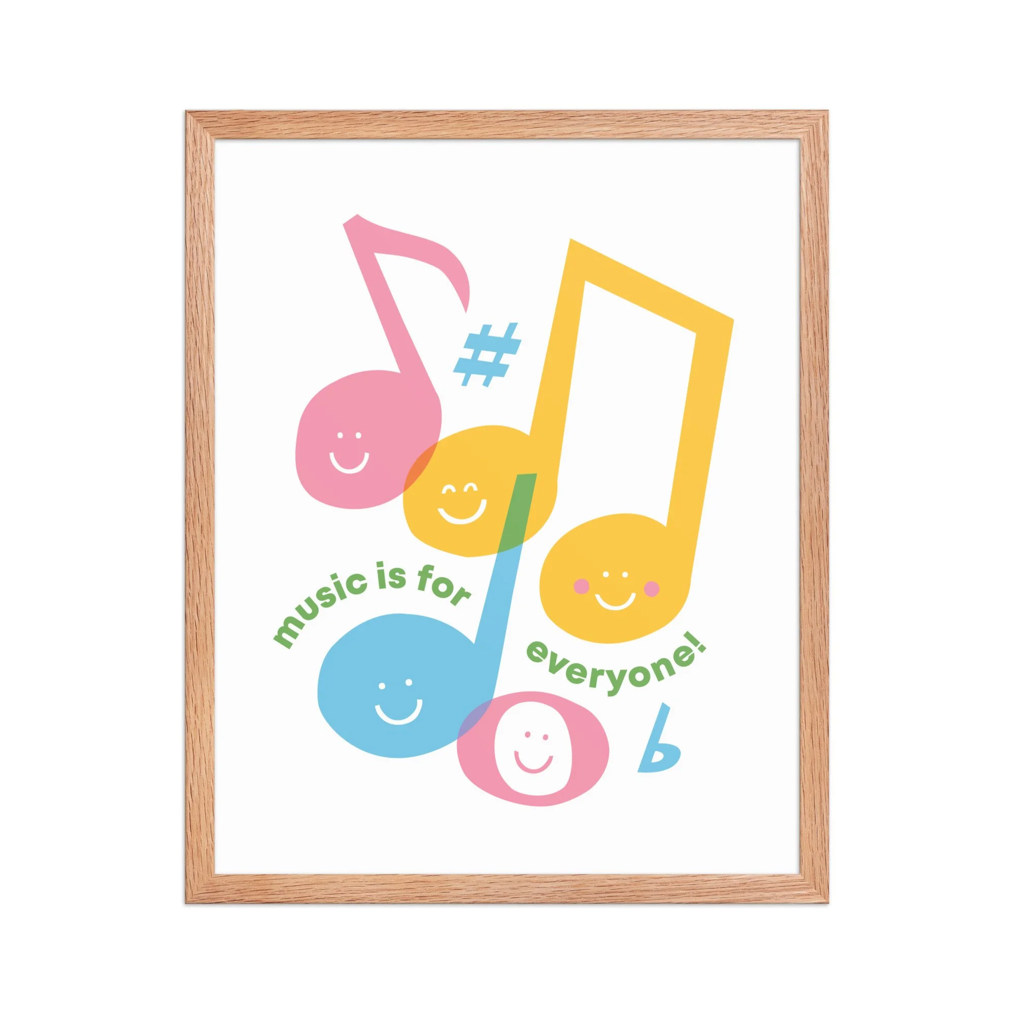 music is for everyone framed art print