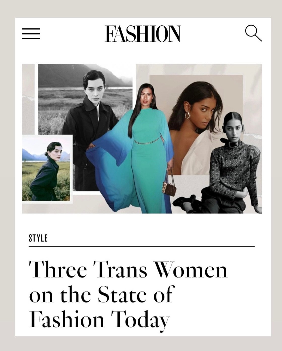 &ldquo;Our existence is not a trend.&rdquo; 

We&rsquo;re very proud of @justjamiep&rsquo;s feature along side Lauren Sundstrom and Jazmine Carter in this powerful piece by FASHION Magazine, highlighting the impact of trans women in fashion. In a tim