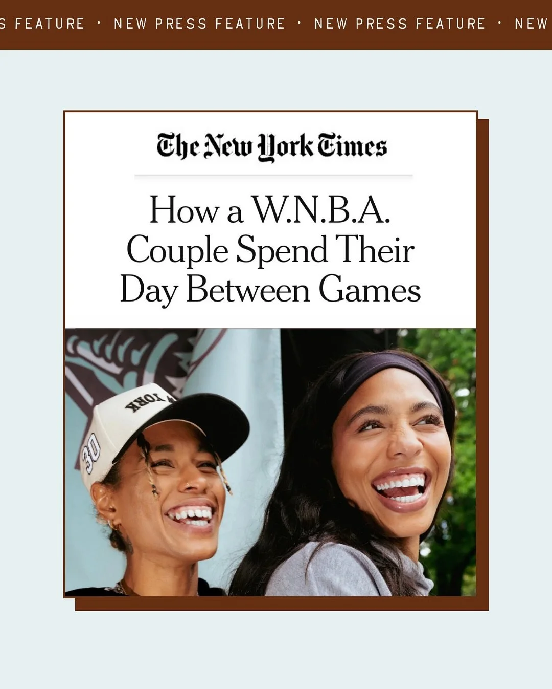 Our love for @omg_itsizzyb runs deep, and it was such a joy to learn more about how she and her partner @t__cloud9 spend their days together. Read the full story now at @nytimes 🫶🏽