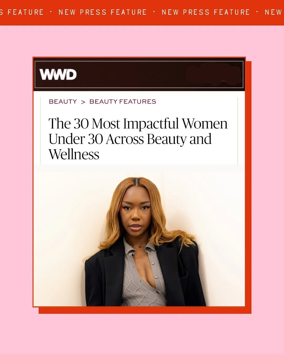 Congratulations are in order for @olamideaolowe for being named amongst the likes of Hailey Bieber, Bella Hadid and Golloria George as one of 30 young women who are redefining beauty and wellness for a new generation.