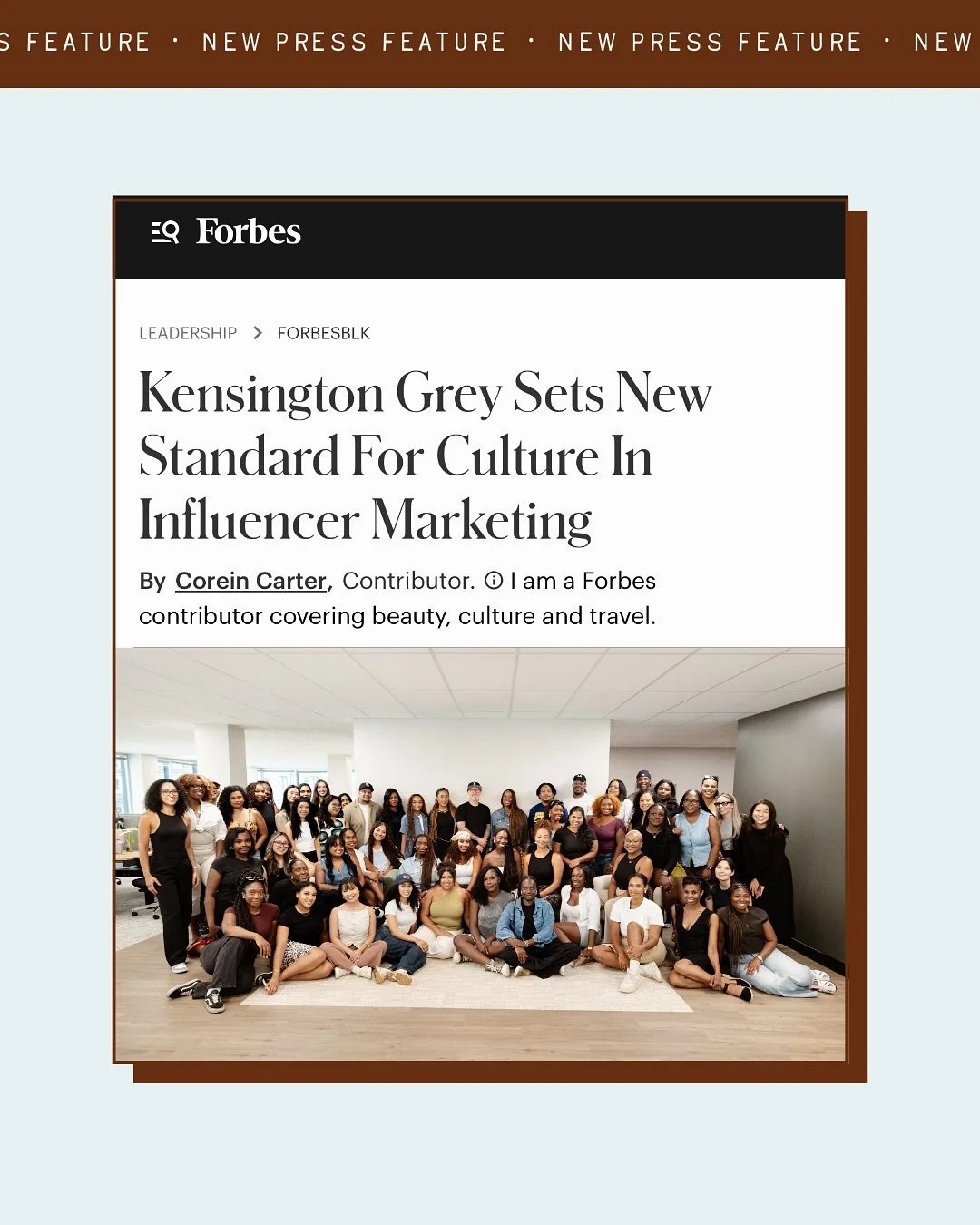 Thank you @forbes and @inlivingcolored for press feature 🙏🏽❤️

Full article linked in our stories