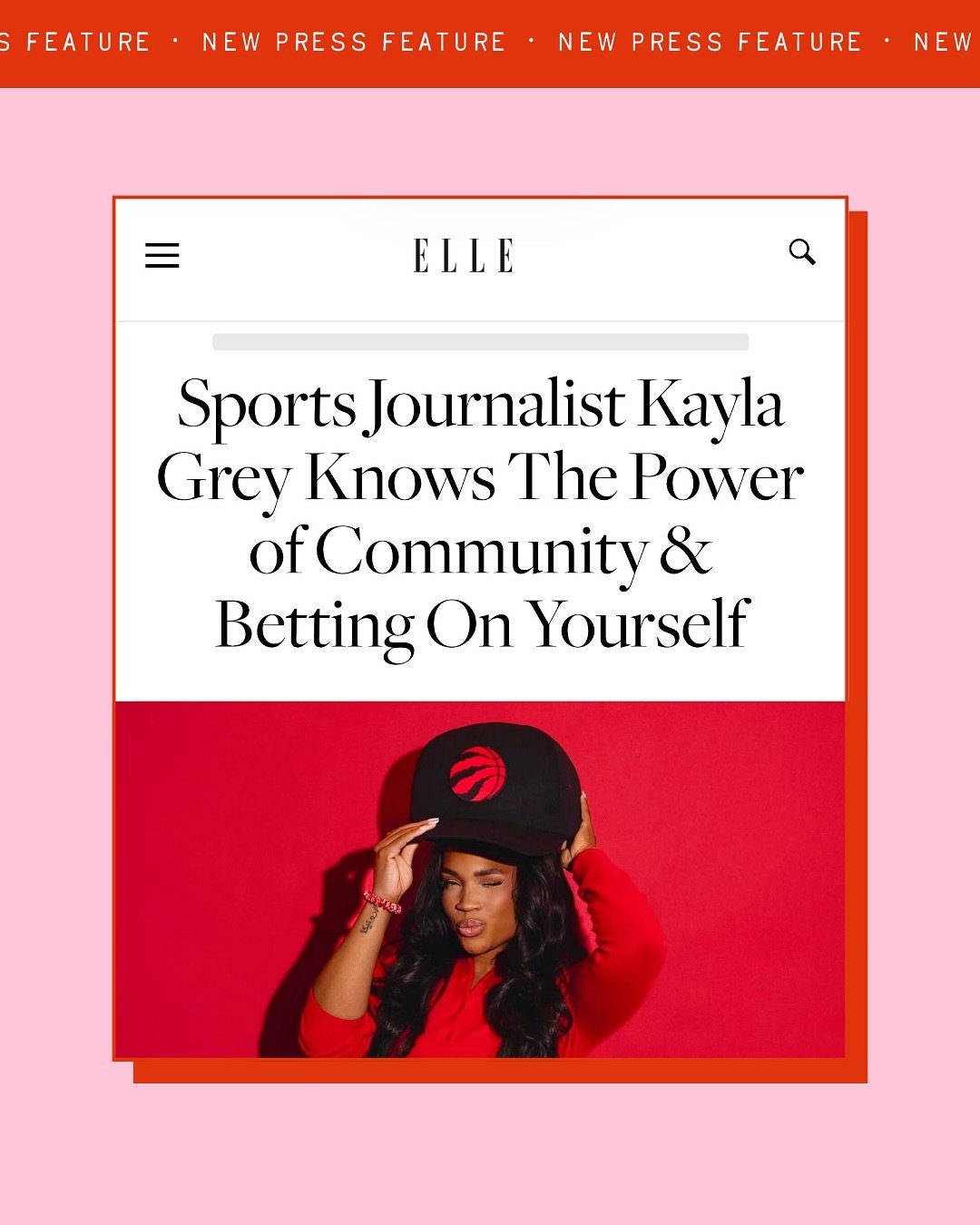 Sending a huge congratulations to @kayla_grey on her @ellecanada feature! From syncing Blue Jays games with her grandparents to becoming one of the most powerful voices in sports storytelling, this feature and all of the amazing things about to come 