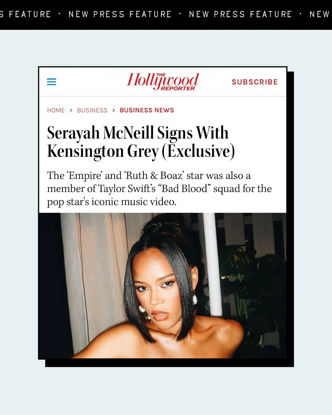 Please join us in welcoming @serayah to KG. 

Full story on the @hollywoodreporter and linked in our stories.