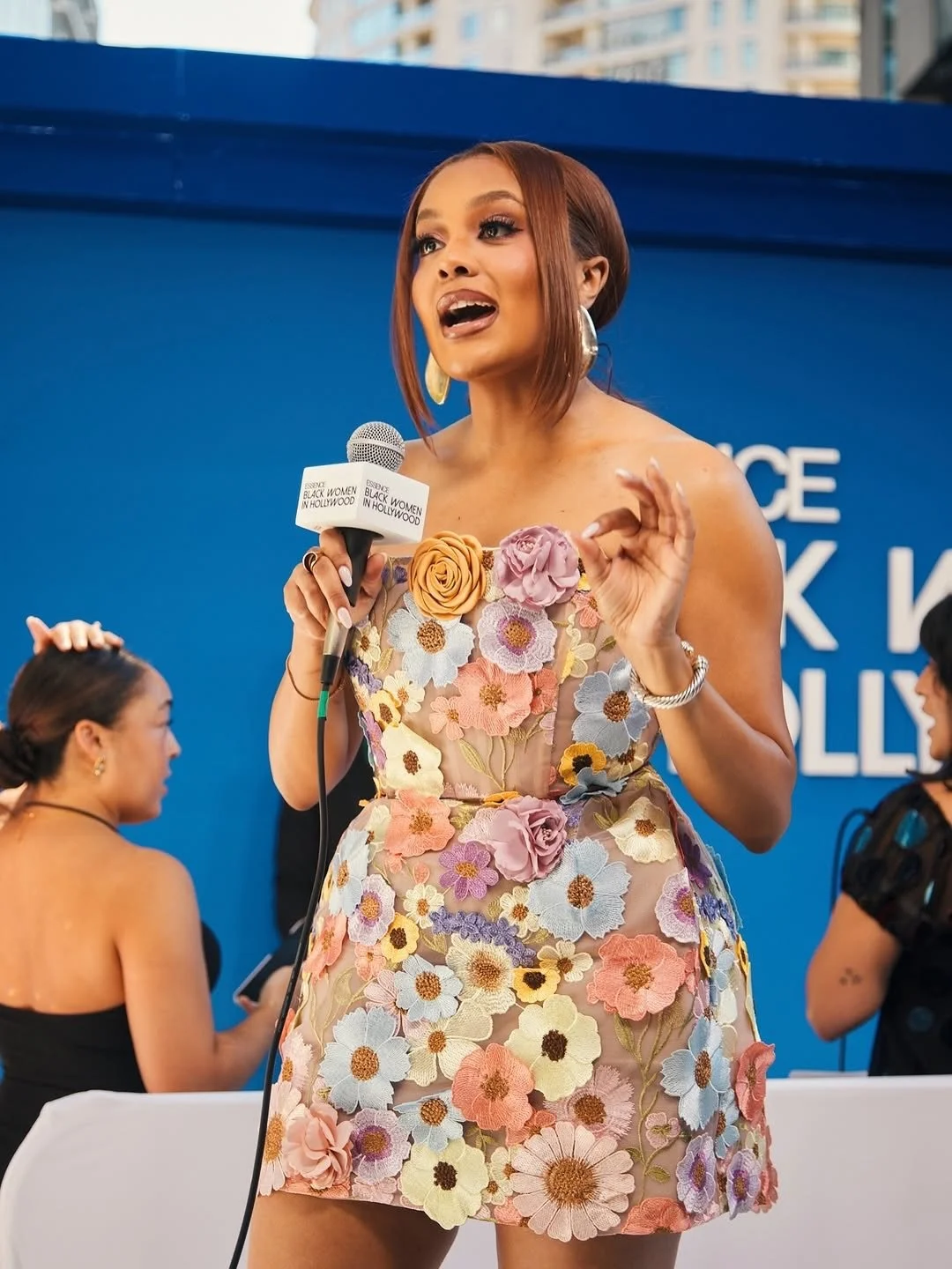 The KG crew graced the media room and the blue carpet with style and grace at @essence&rsquo;s 19th annual Black Women in Hollywood Awards Luncheon and we are still in awe of how well everyone did and incredible everyone looked ✨✨✨