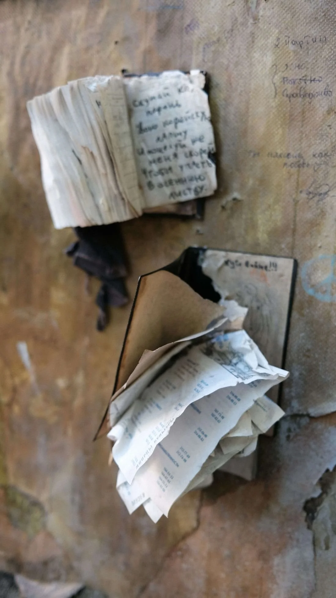 Old torn journal with worn pages, complex trauma and PTSD therapy San Antonio Texas