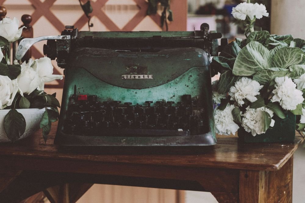 Vintage green typewriter, trauma therapy for parents San Antonio Texas