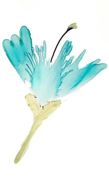 Blue watercolor flower blooming, beginning therapy and next steps at Vita Counseling Center San Antonio Texas