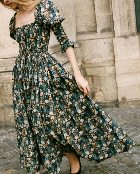 Bijou Dress - Bleu Arbor Floral