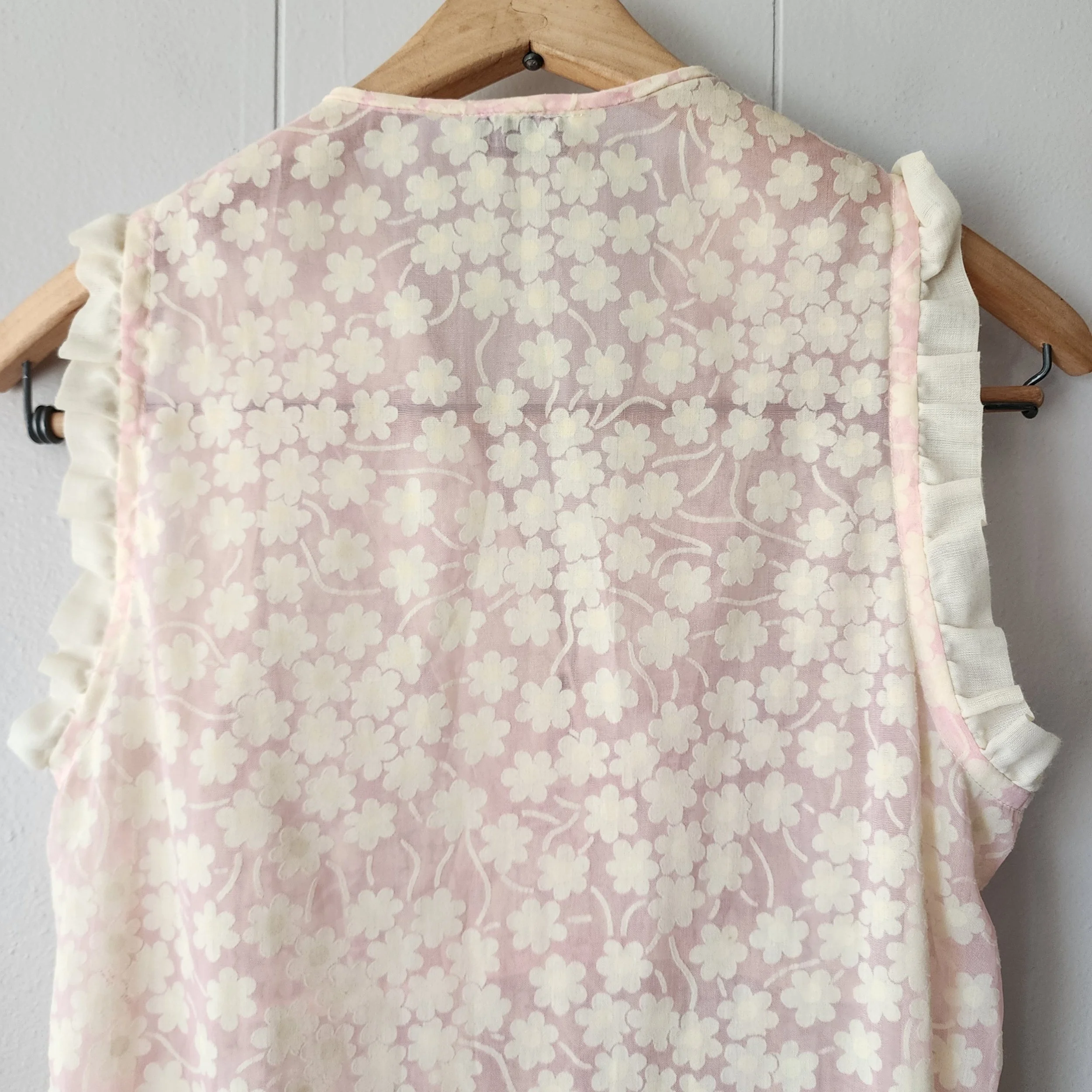 Vintage Christian Dior Floral Hostess Gown Nightgown Late 1960s-70s Pink S - Hello Gorgeous Threads