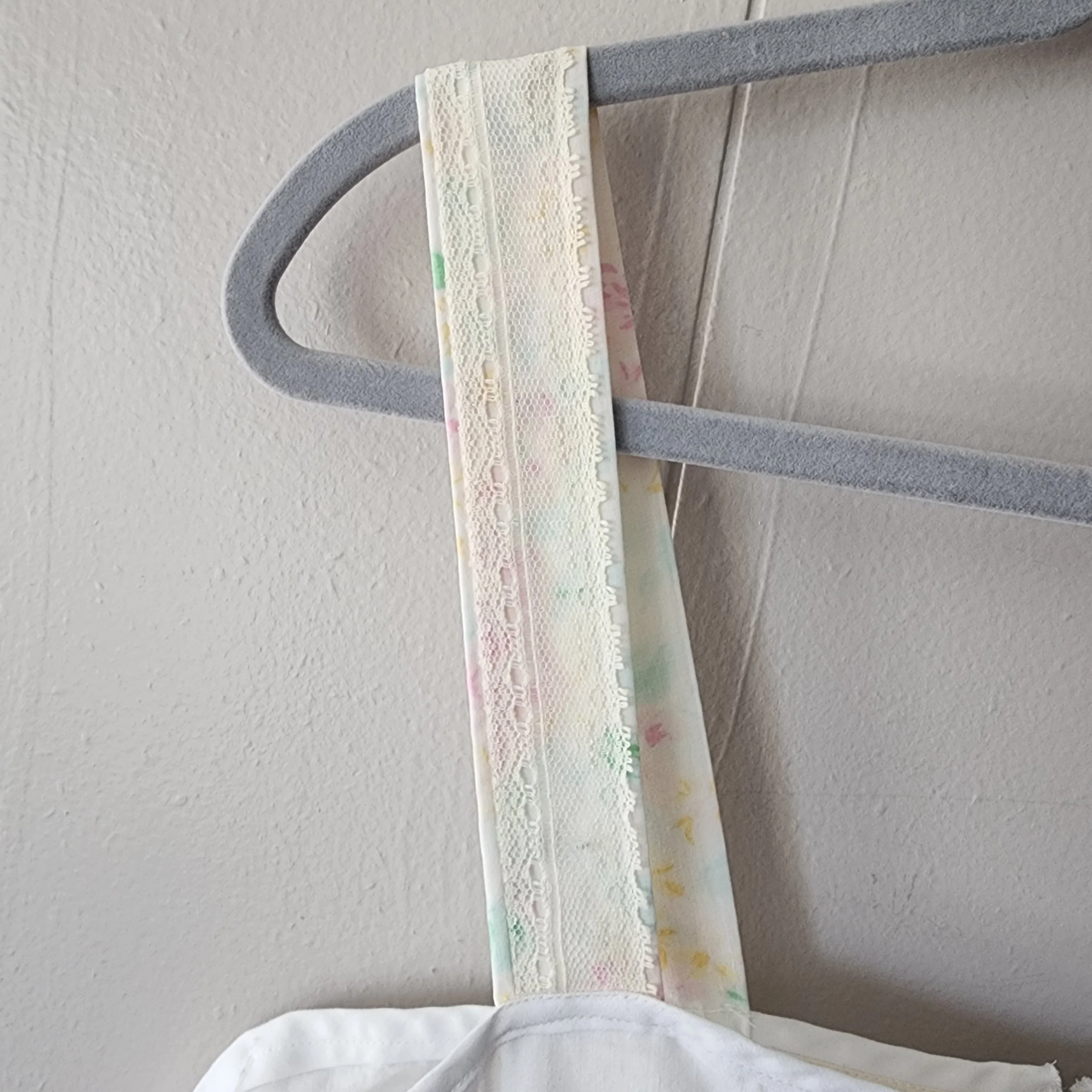 Handmade Vintage Textile Dress Easter Spring 1970s Pillowcase & 1980s Crochet XL - Hello Gorgeous Threads