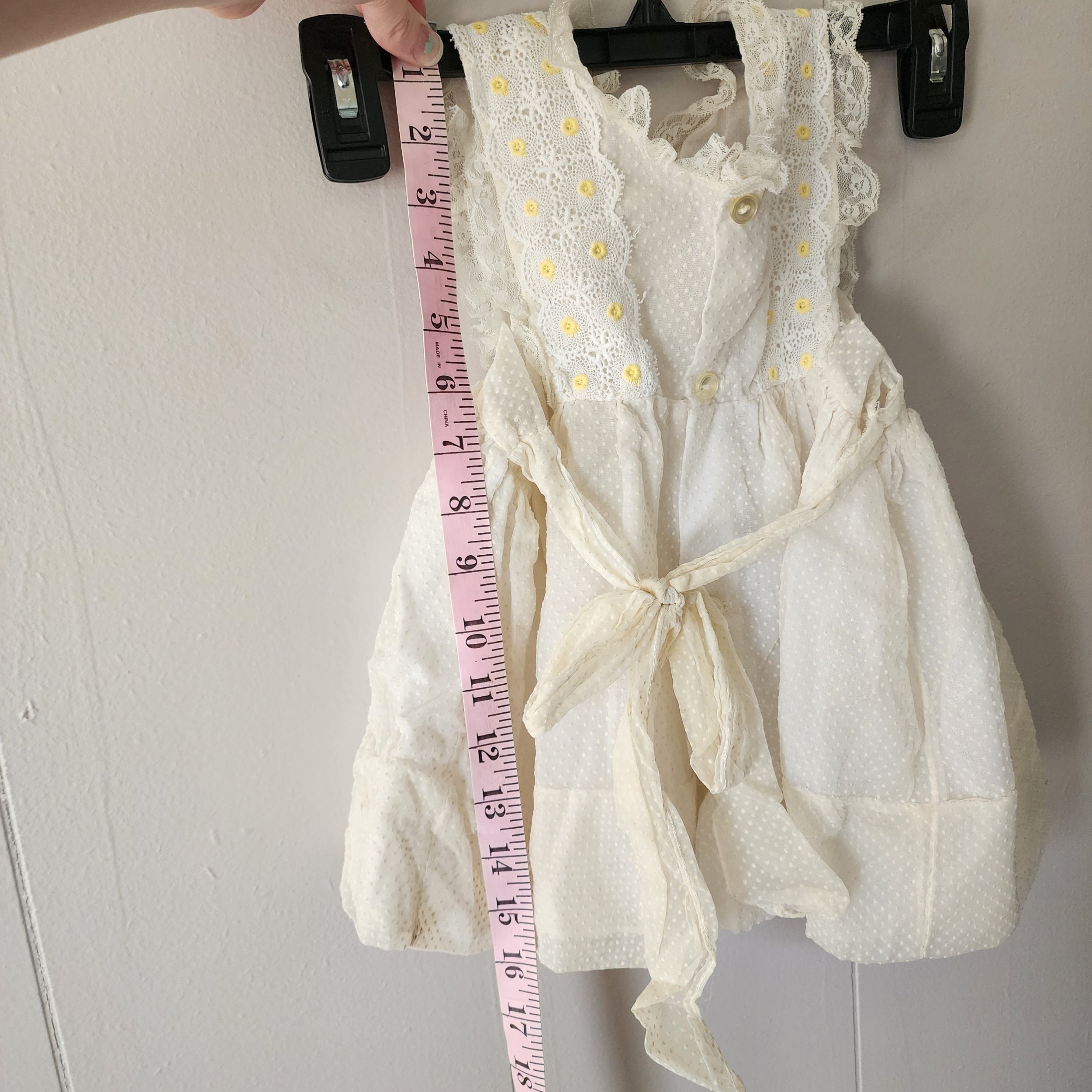 Vintage 1940s–1950s White Eyelet Baby Dress 0–3 Months - Hello Gorgeous Threads