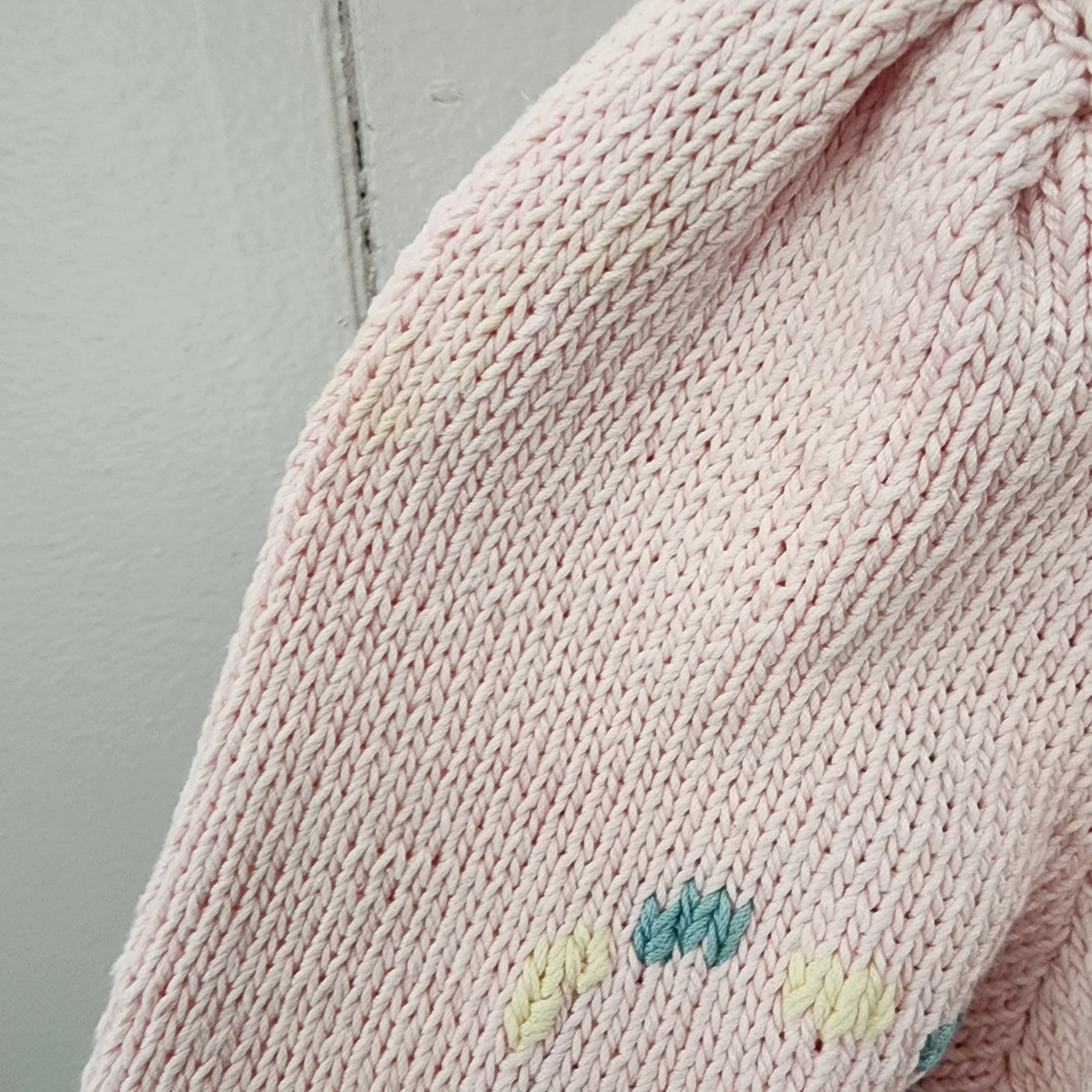 Berek “Marty D” Floral Wreath Knit, c. 1980s - Hello Gorgeous Threads