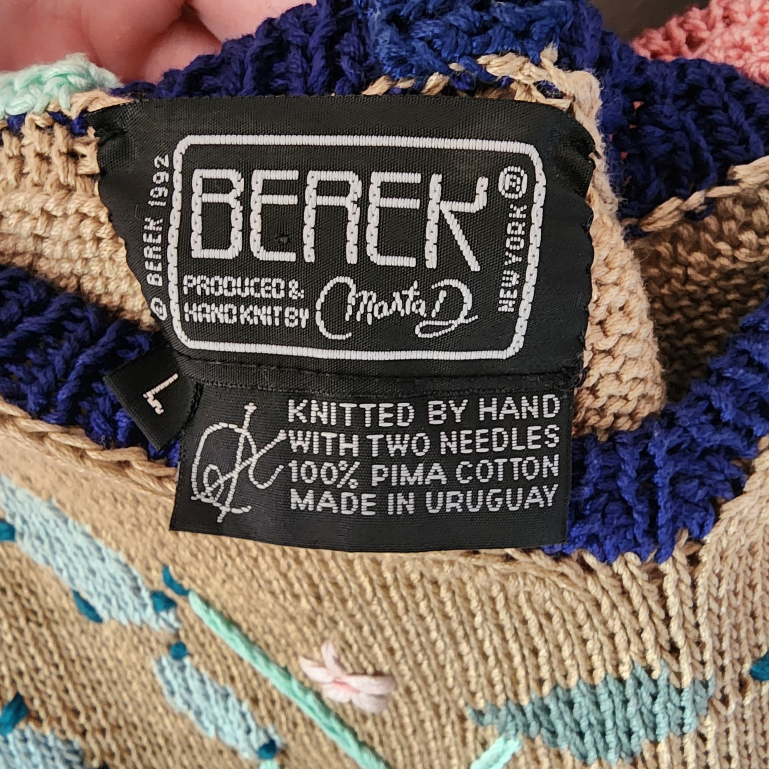 Berek Marta D Hand Knit Sweater 1992 - Hello Gorgeous Threads