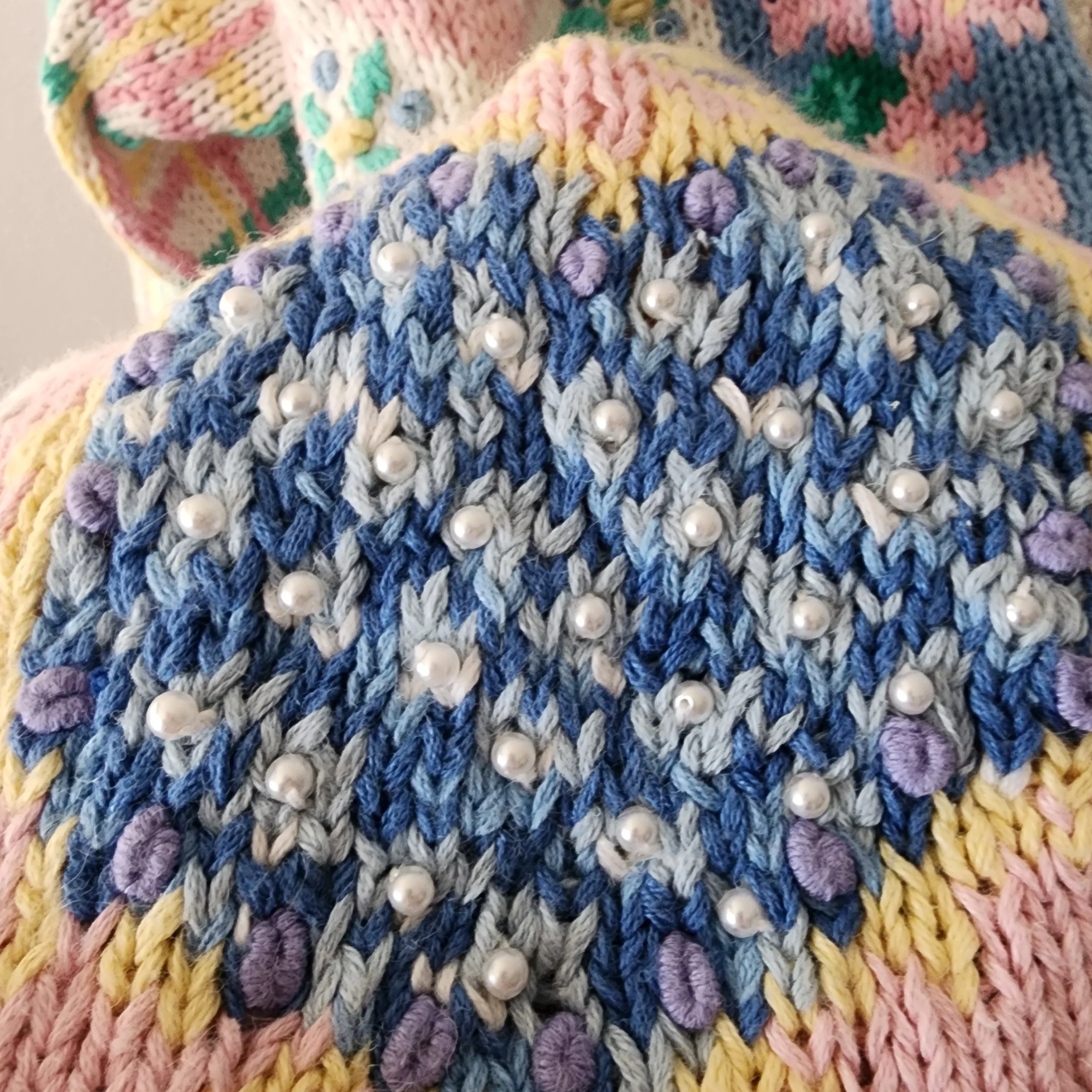 Eagle’s Eye Pastel Patchwork Floral Knit - Hello Gorgeous Threads