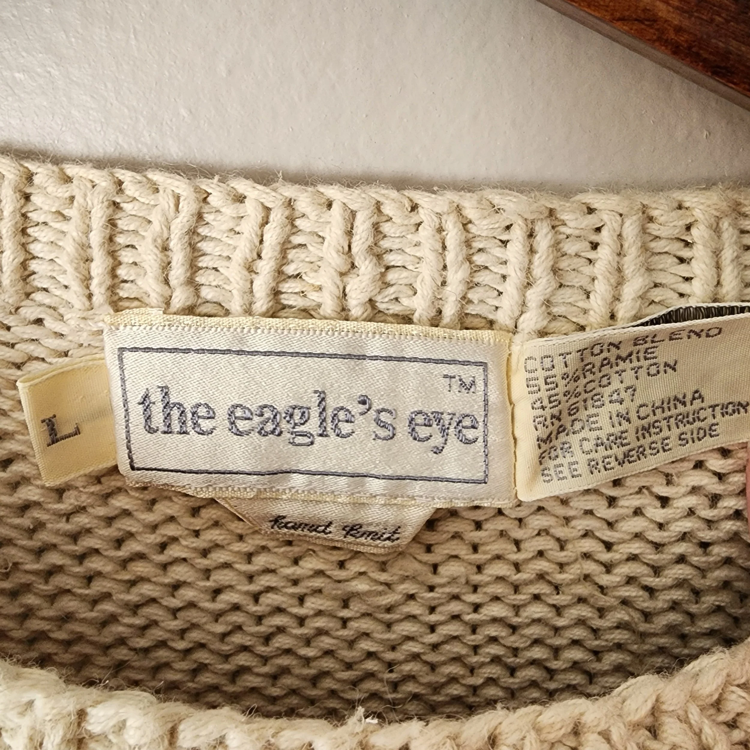 Eagle’s Eye Floral Chevron Knit, c. 1980s - Hello Gorgeous Threads