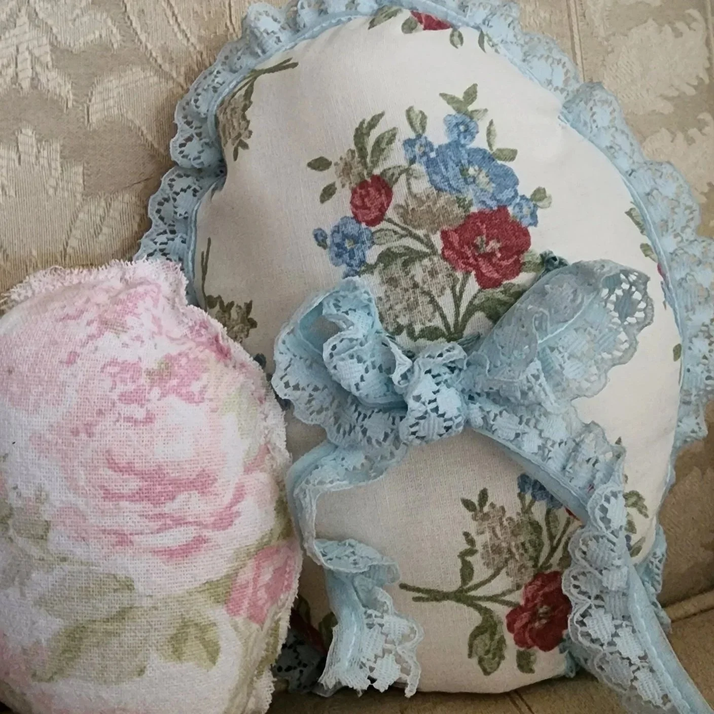antique home decor, antique inspired, handmade home decor, CottageCore, cottage home, lace pillow, Blue lace