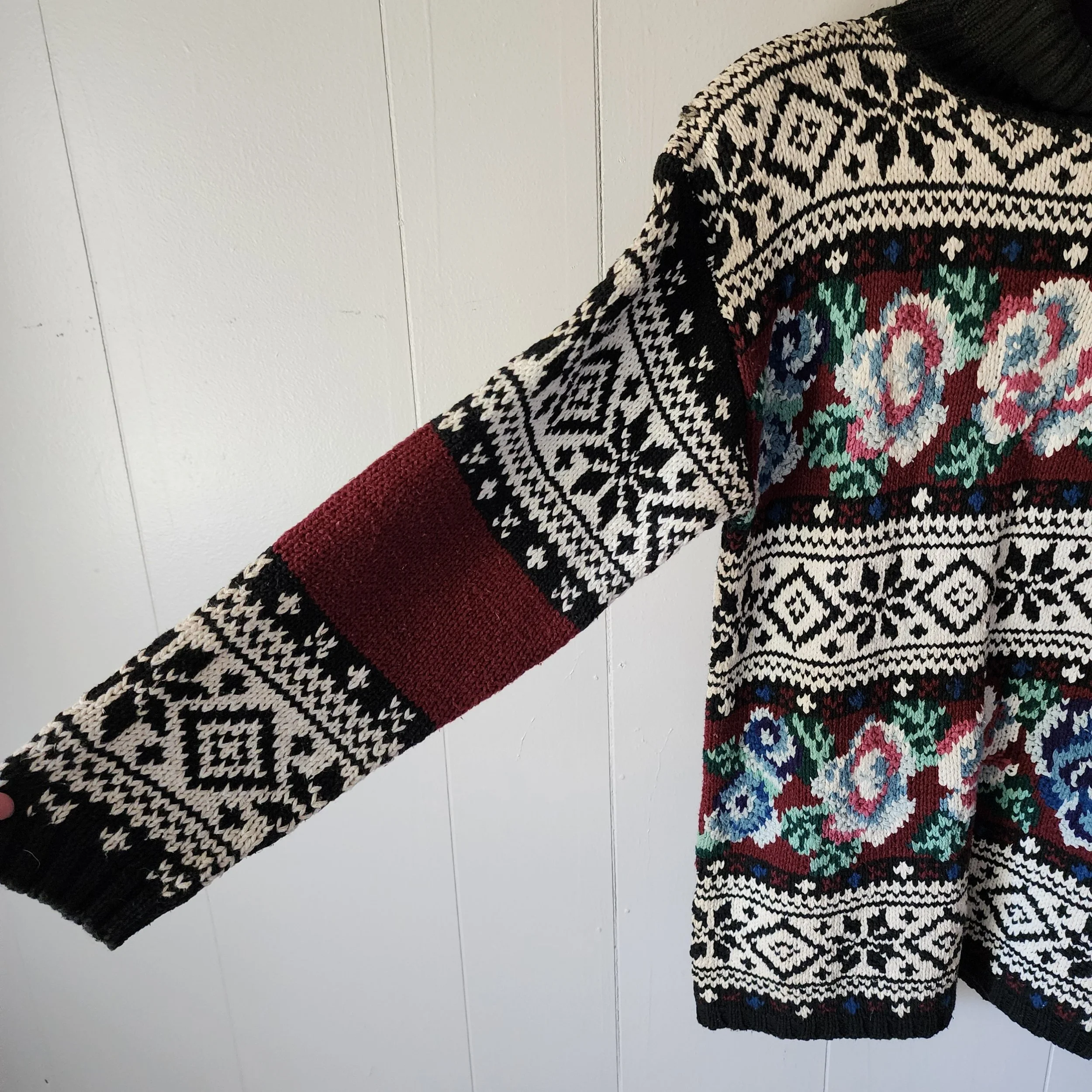 Reference Point Floral Fair Isle Knit - Hello Gorgeous Threads