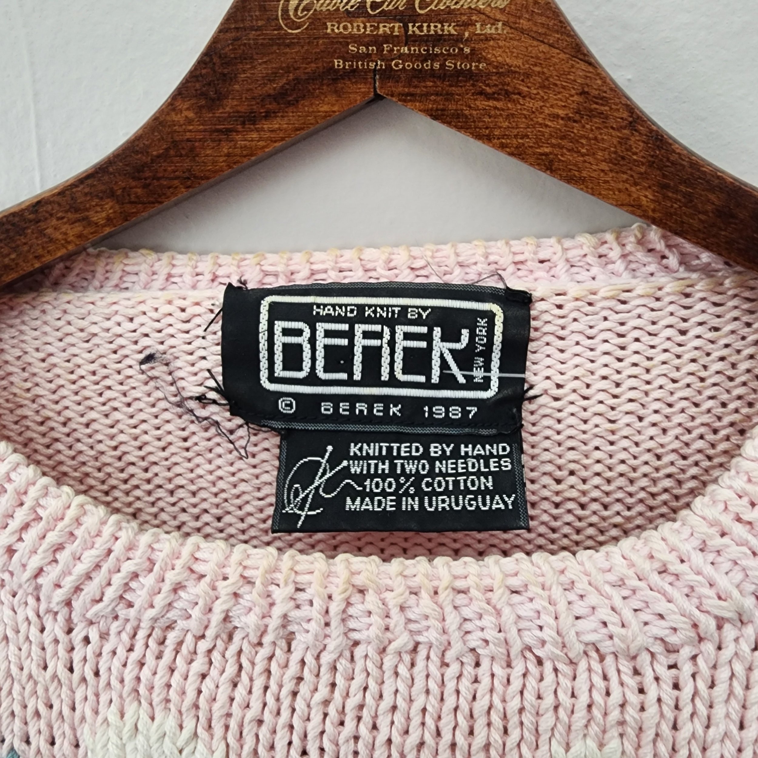 Berek “Marty D” Floral Wreath Knit, c. 1980s - Hello Gorgeous Threads