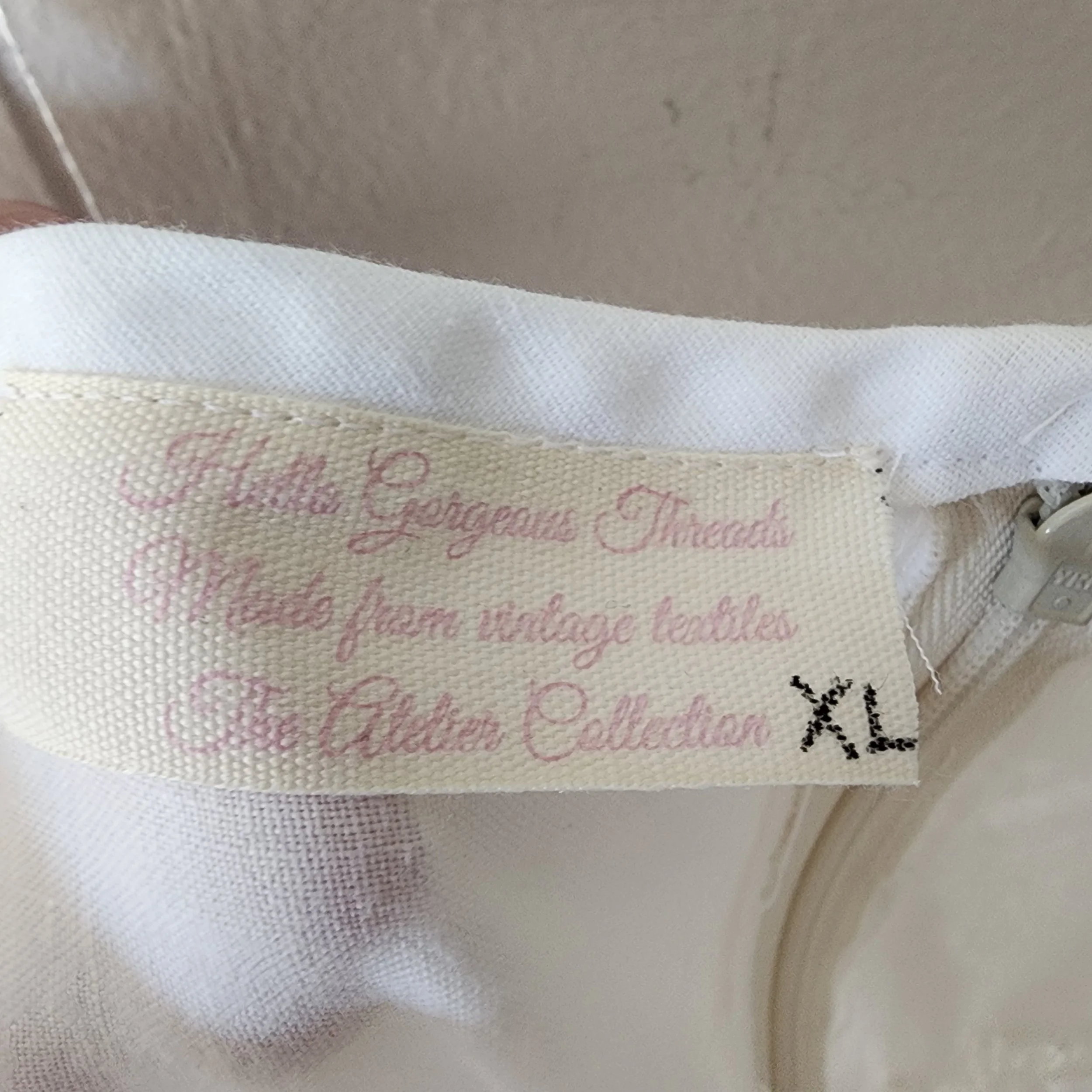 Handmade Vintage Textile Dress Easter Spring 1970s Pillowcase & 1980s Crochet XL - Hello Gorgeous Threads