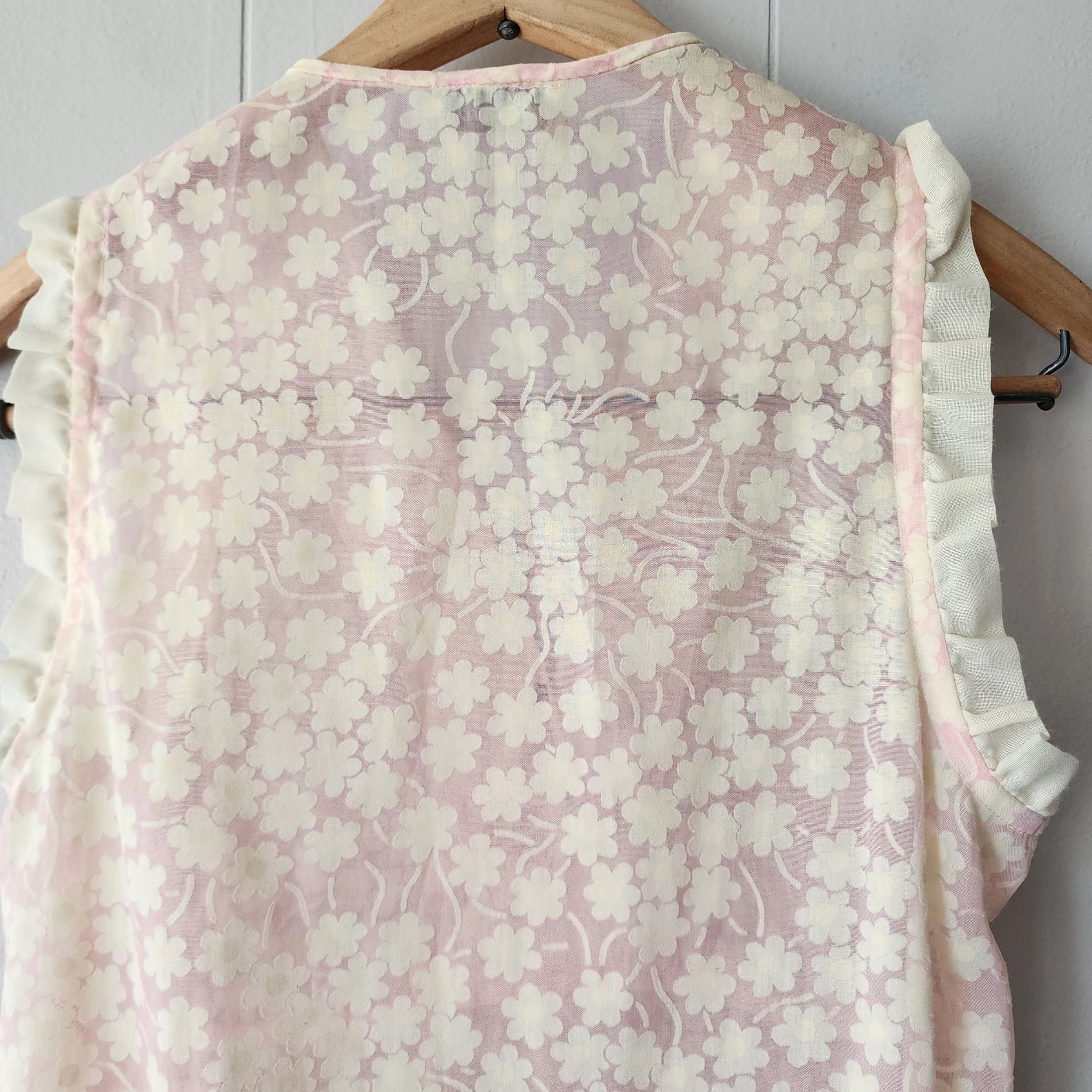 Vintage Christian Dior Floral Hostess Gown Nightgown Late 1960s-70s Pink S - Hello Gorgeous Threads